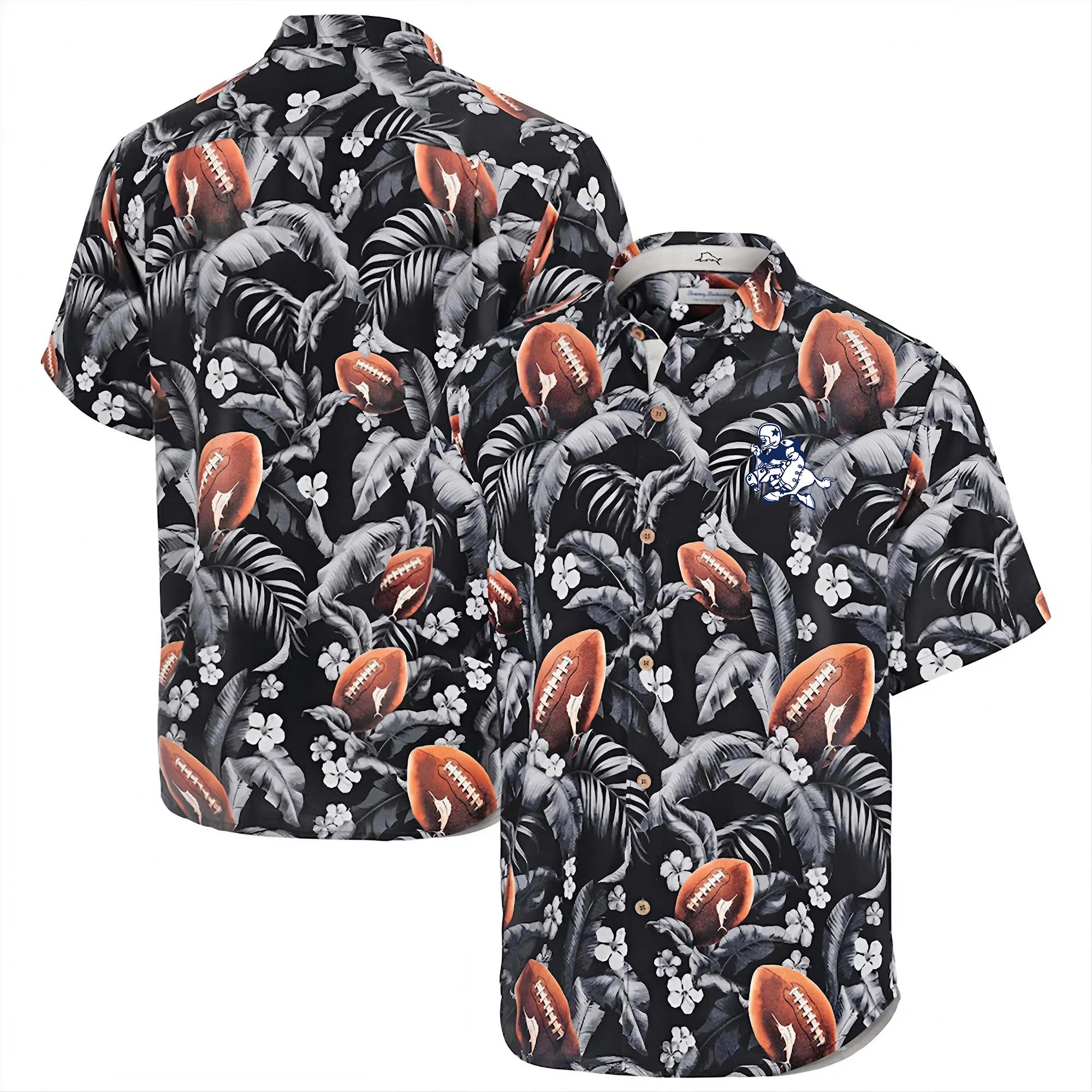 Dallas Cowboys Hawaii Tommy Bahama Veracruz Cay First Down Blooms Button PT68036