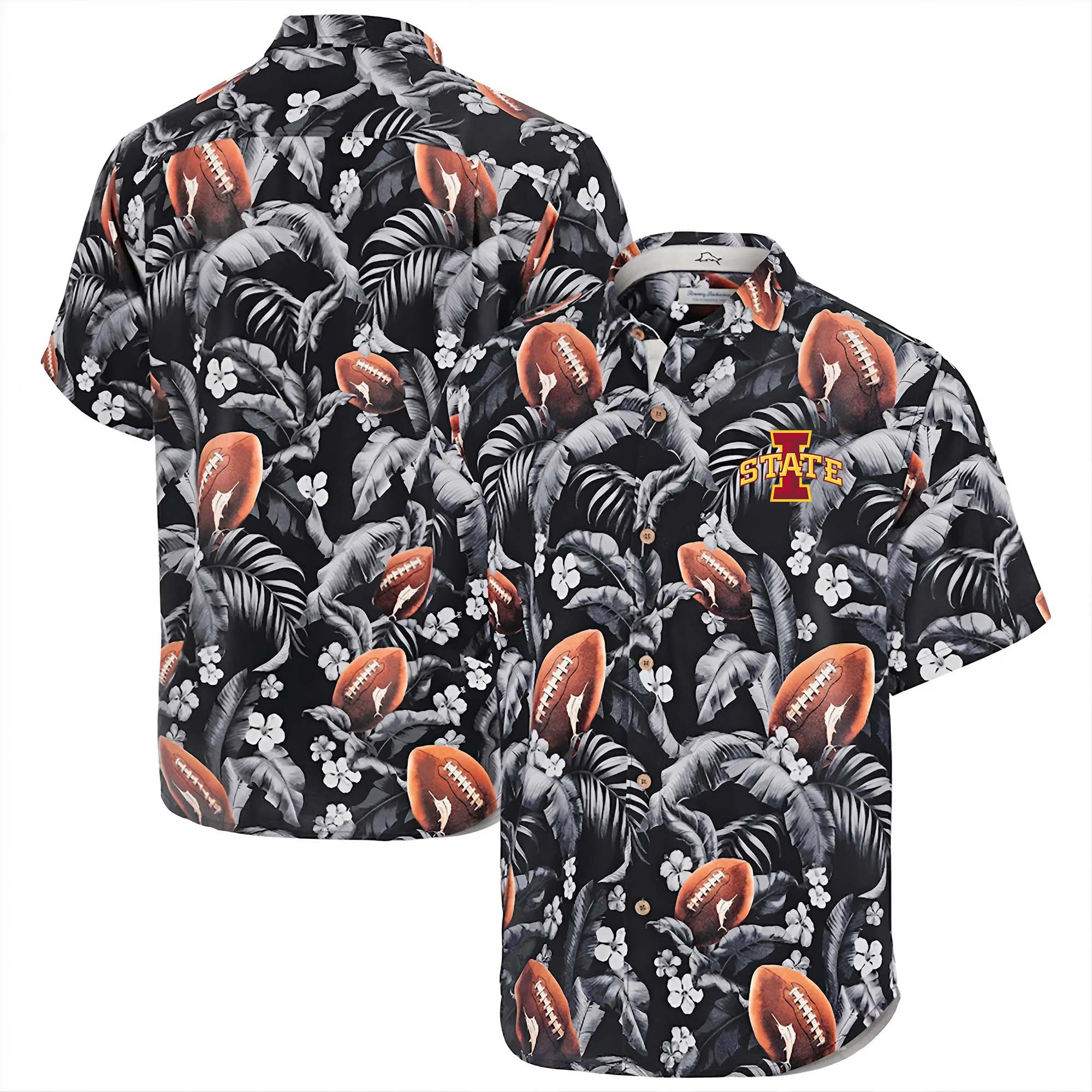 Iowa State Cyclones Hawaii Tommy Bahama Veracruz Cay First Down Blooms Button PT68076