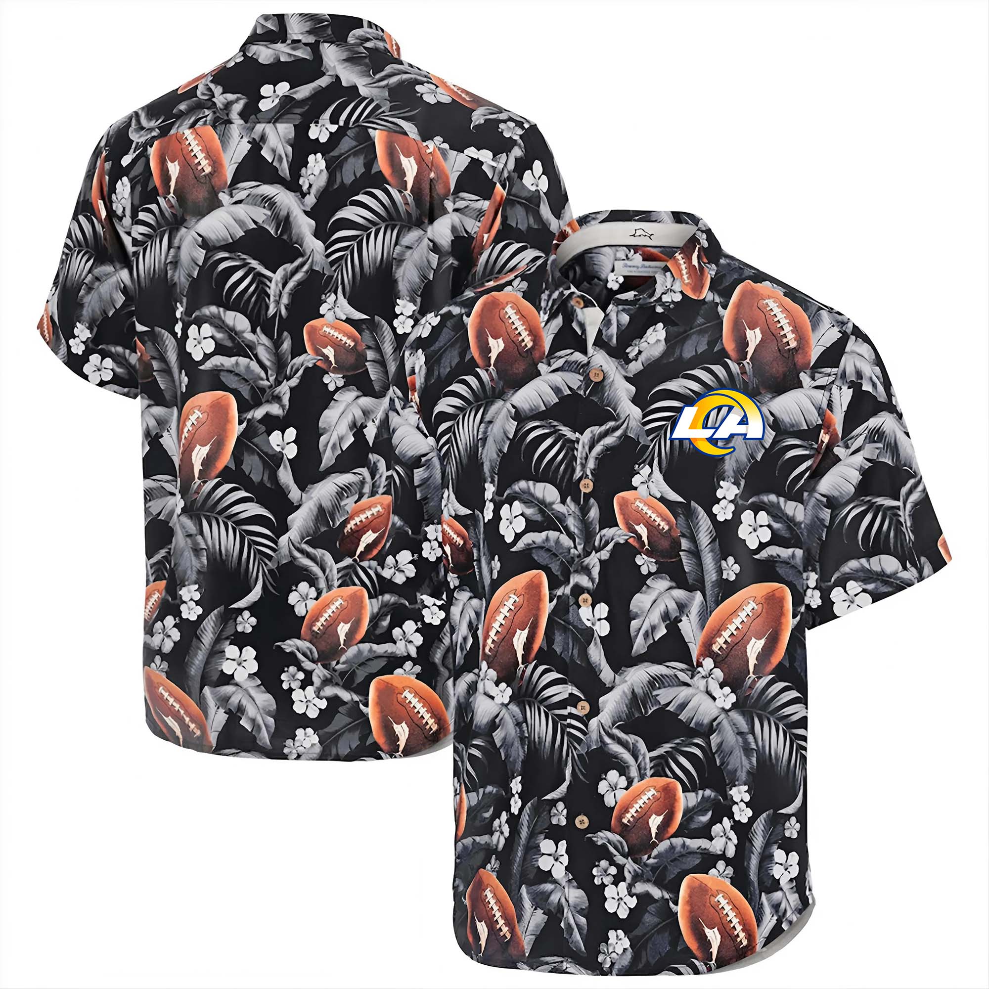 Los Angeles Rams Hawaii Tommy Bahama Veracruz Cay First Down Blooms Button PT68050