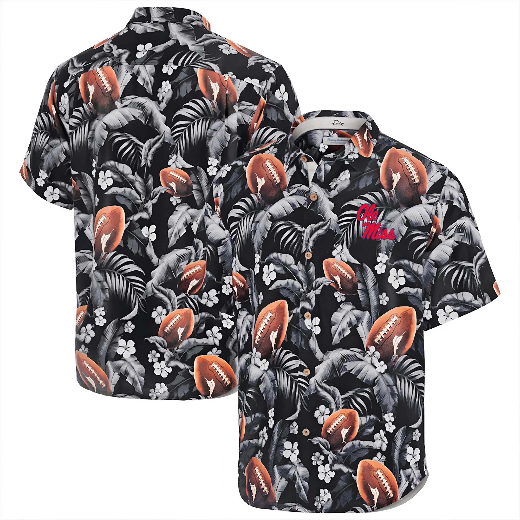 Ole Miss Rebels Hawaii Tommy Bahama Veracruz Cay First Down Blooms Button PT68085