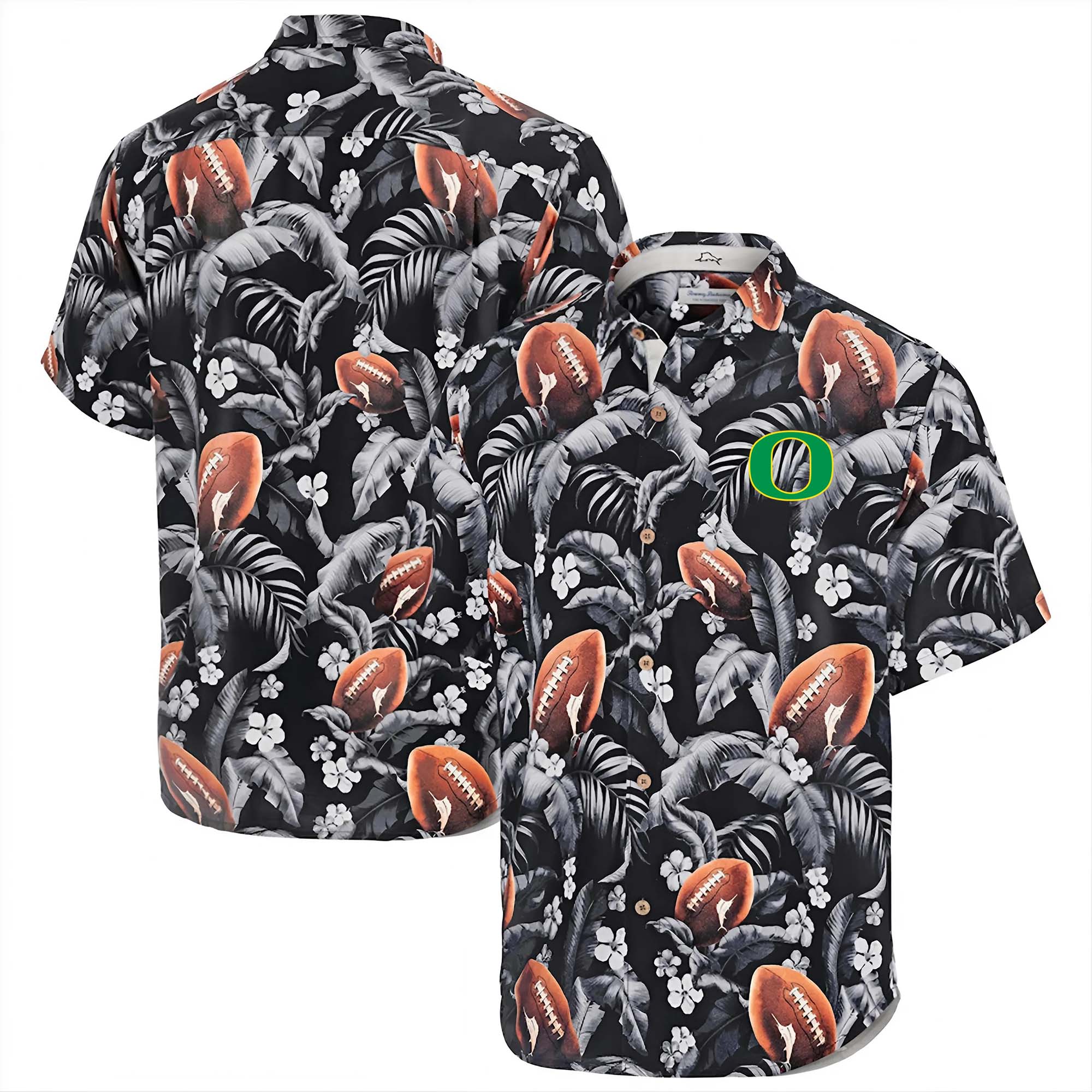 Oregon Ducks Hawaii Tommy Bahama Veracruz Cay First Down Blooms Button PT68086