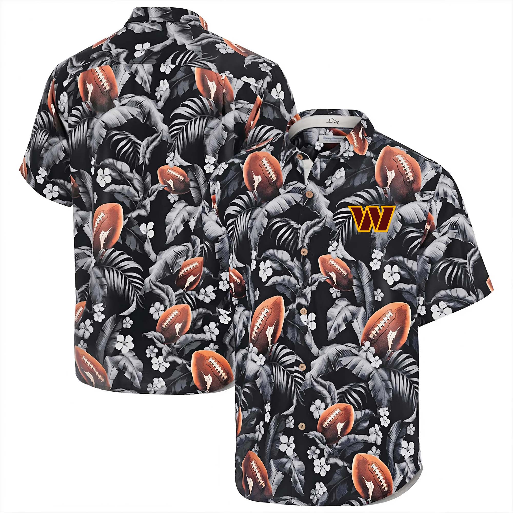 Washington Commanders Hawaii Tommy Bahama Veracruz Cay First Down Blooms Button PT68067