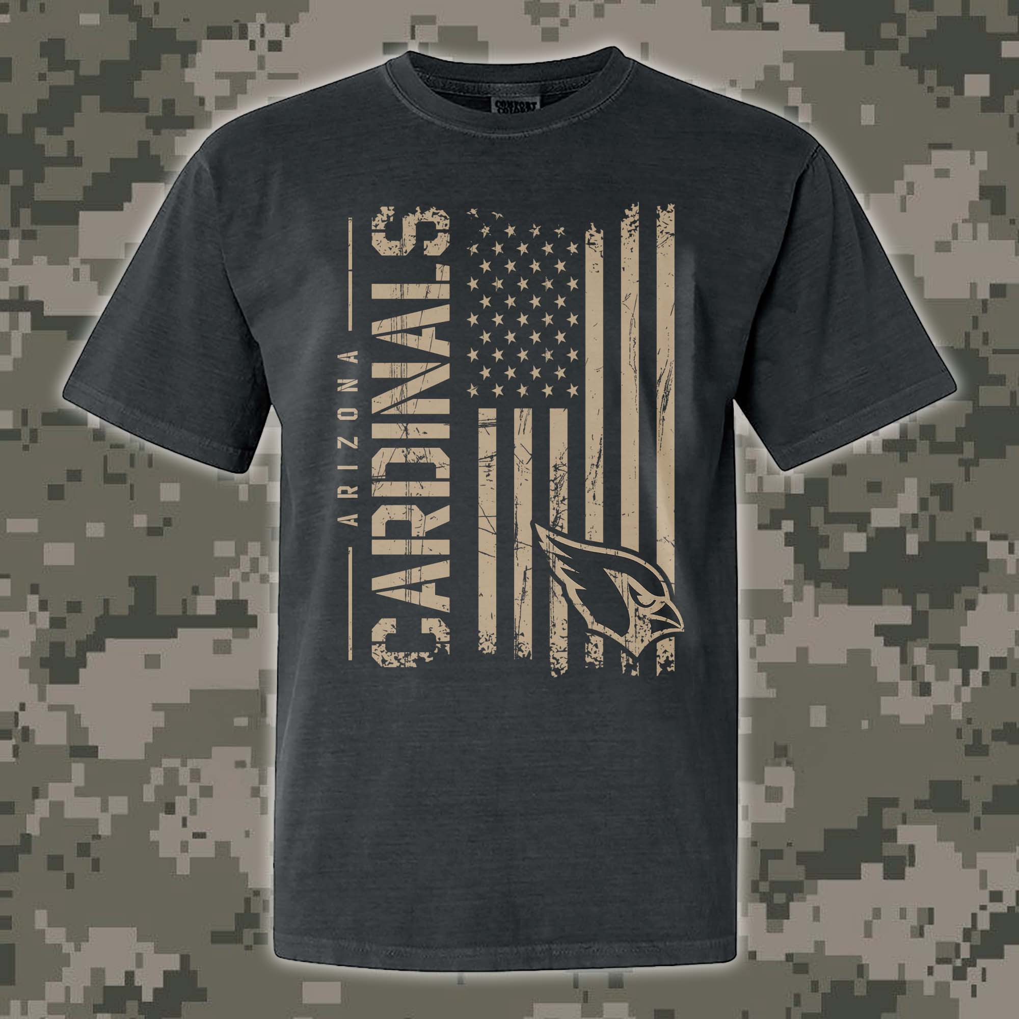 Arizona Cardinals T-shirt Colosseum OHT Military Appreciation Flag PT68184