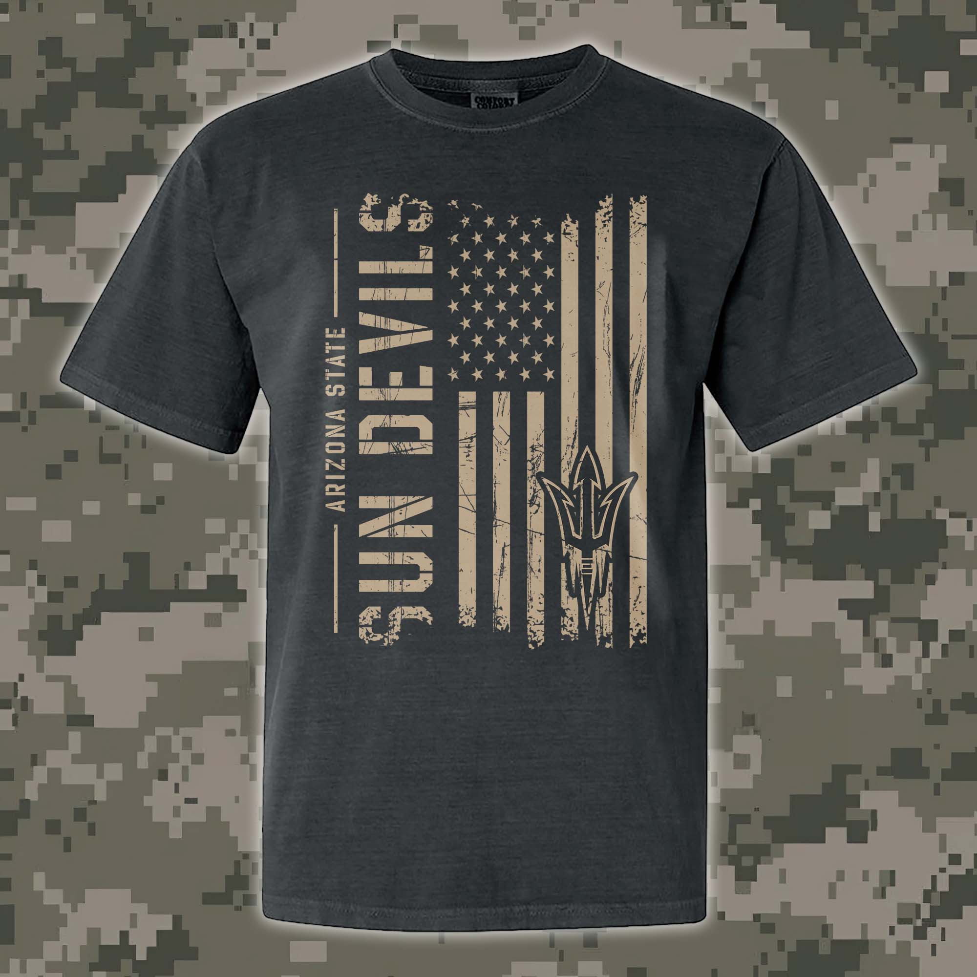 Arizona State Sun Devils T-shirt Colosseum OHT Military Appreciation Flag PT68155