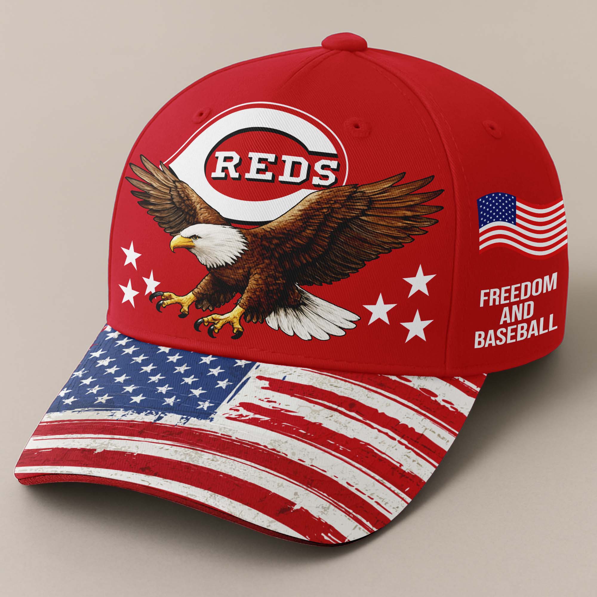 Cincinnati Reds Independence Day Cap PT68223