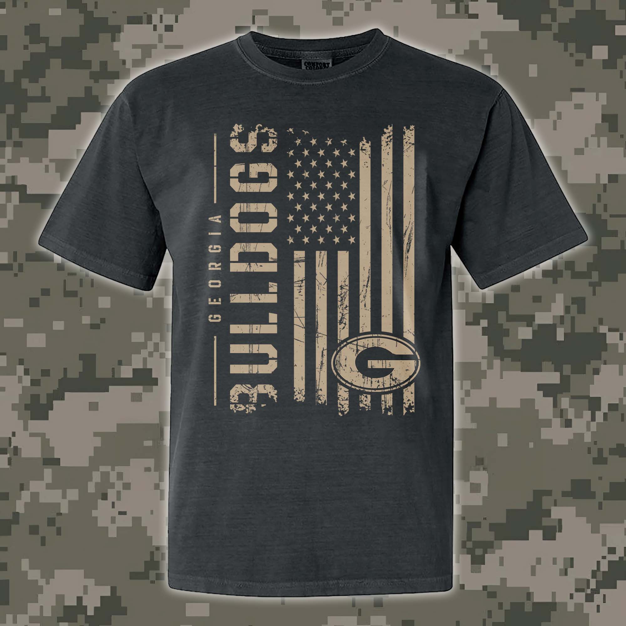 Georgia Bulldogs T-shirt Colosseum OHT Military Appreciation Flag PT68161