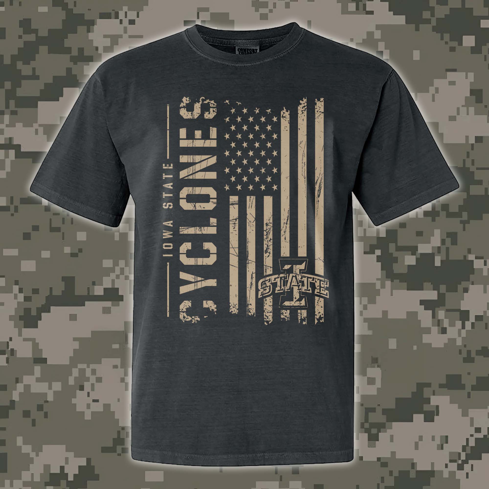 Iowa State Cyclones T-shirt Colosseum OHT Military Appreciation Flag PT68164