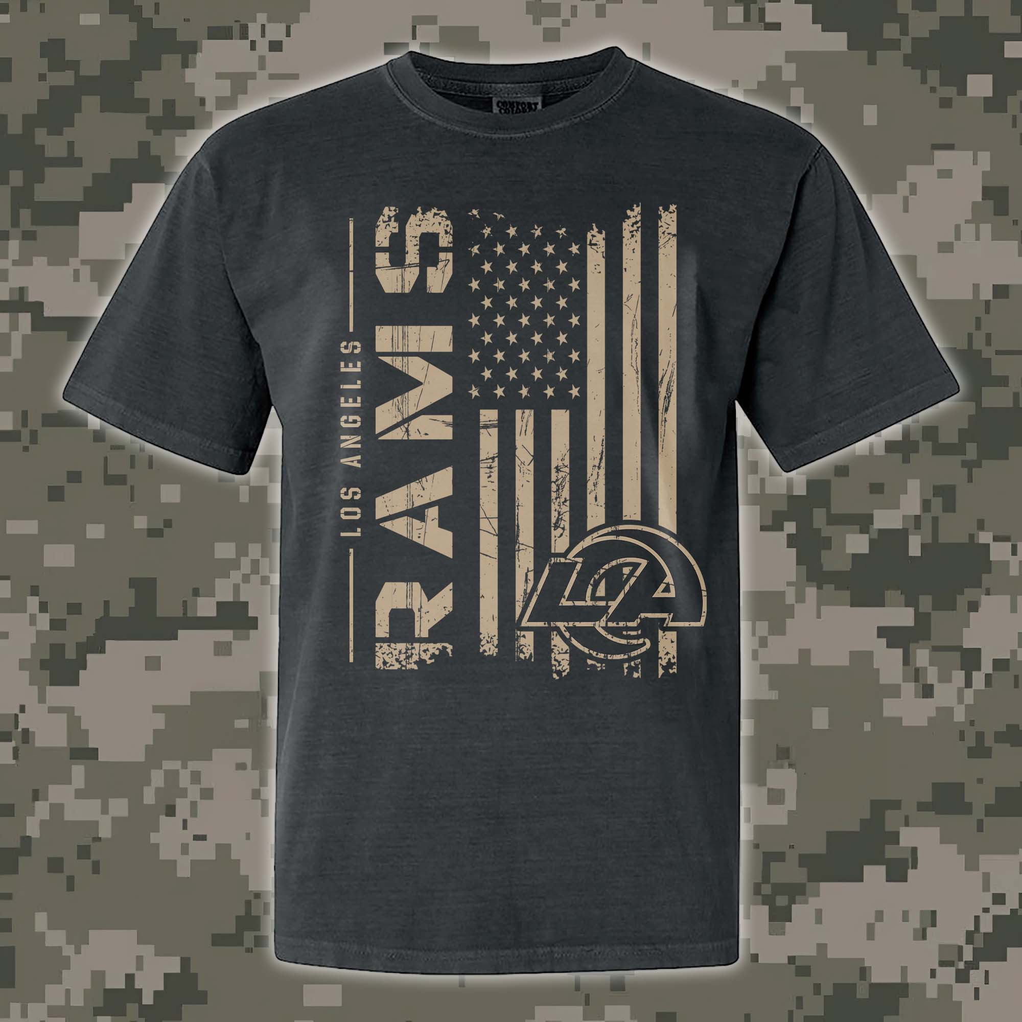 Los Angeles Rams T-shirt Colosseum OHT Military Appreciation Flag PT68202