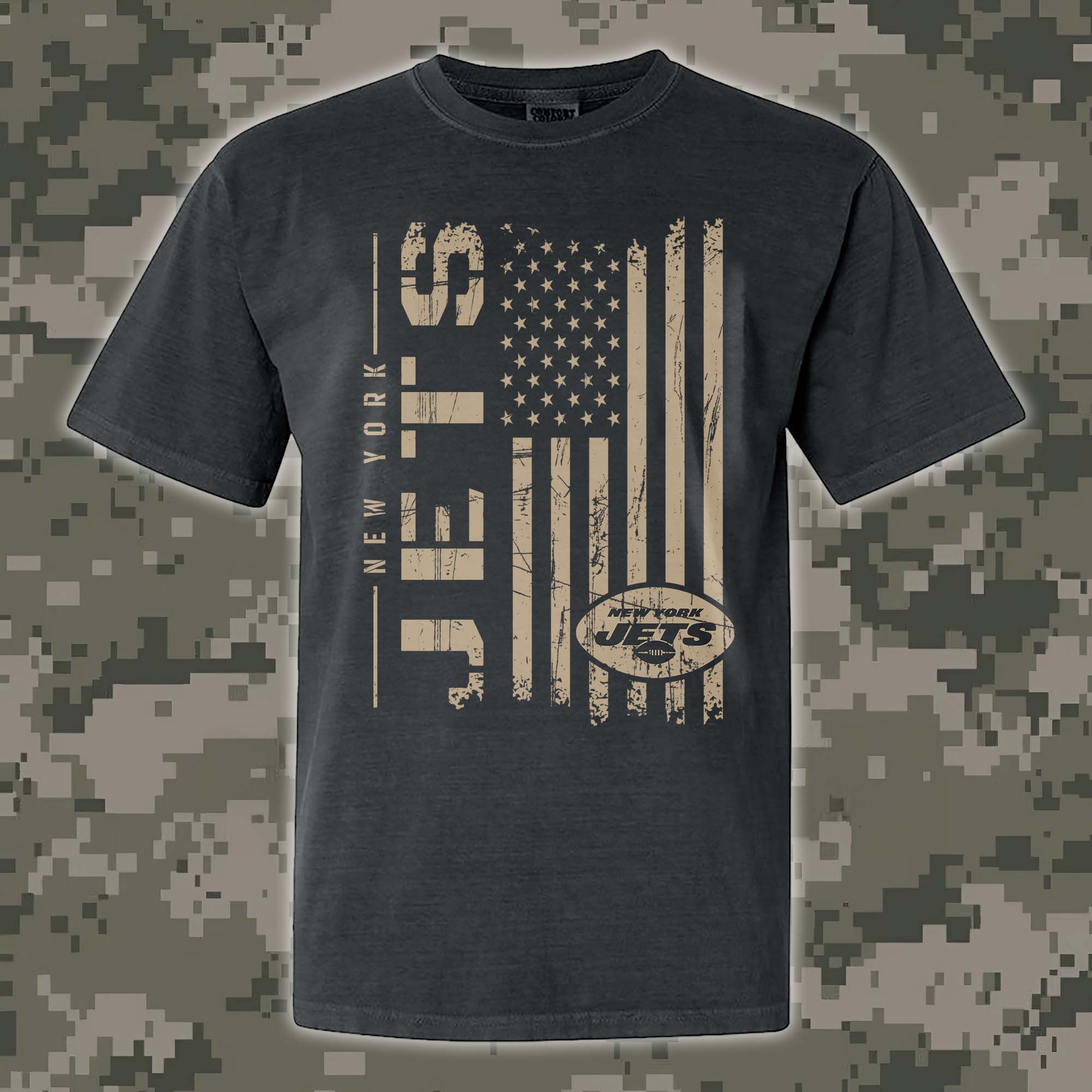 New York Jets T-shirt Colosseum OHT Military Appreciation Flag PT68208
