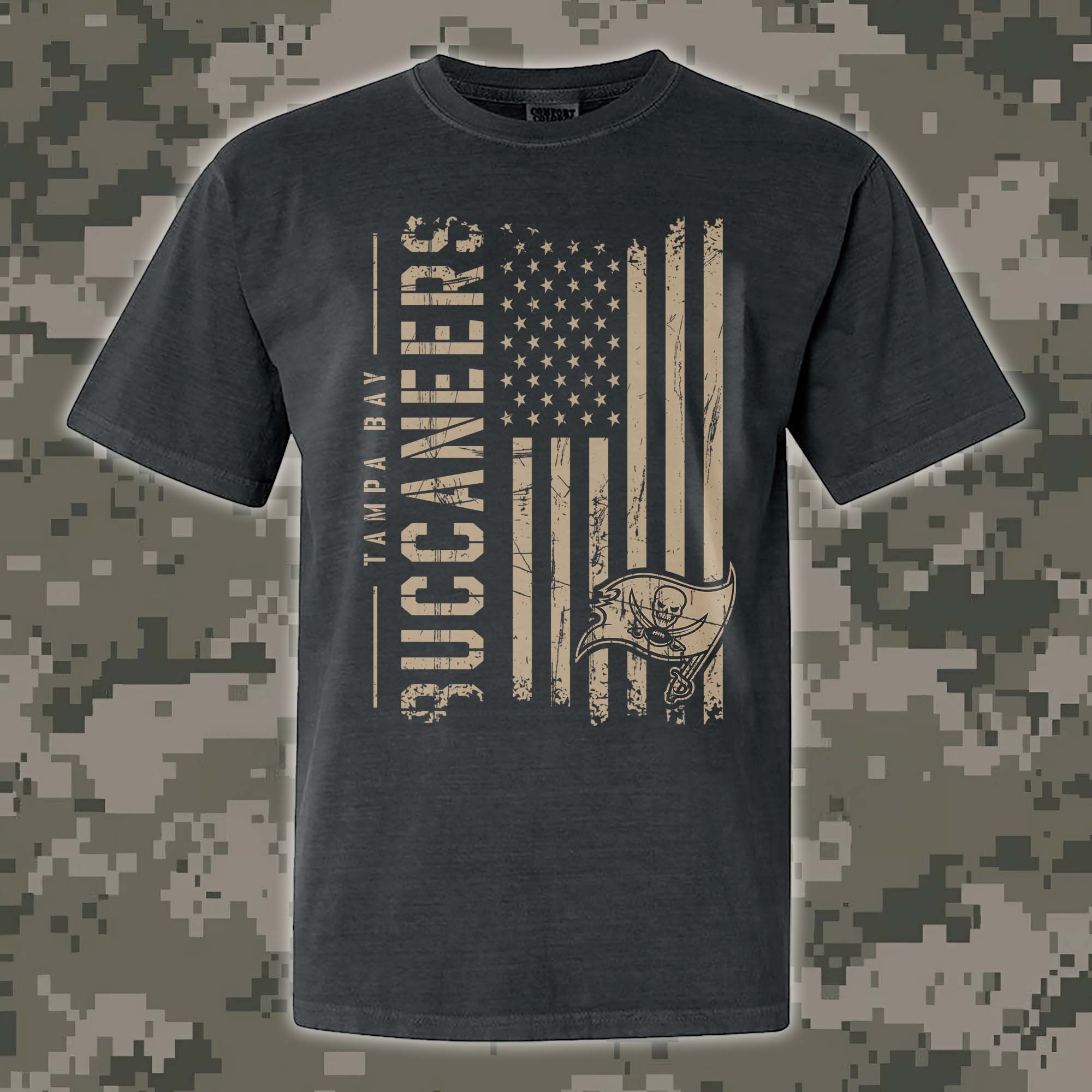 Tampa Bay Buccaneers T-shirt Colosseum OHT Military Appreciation Flag PT68213