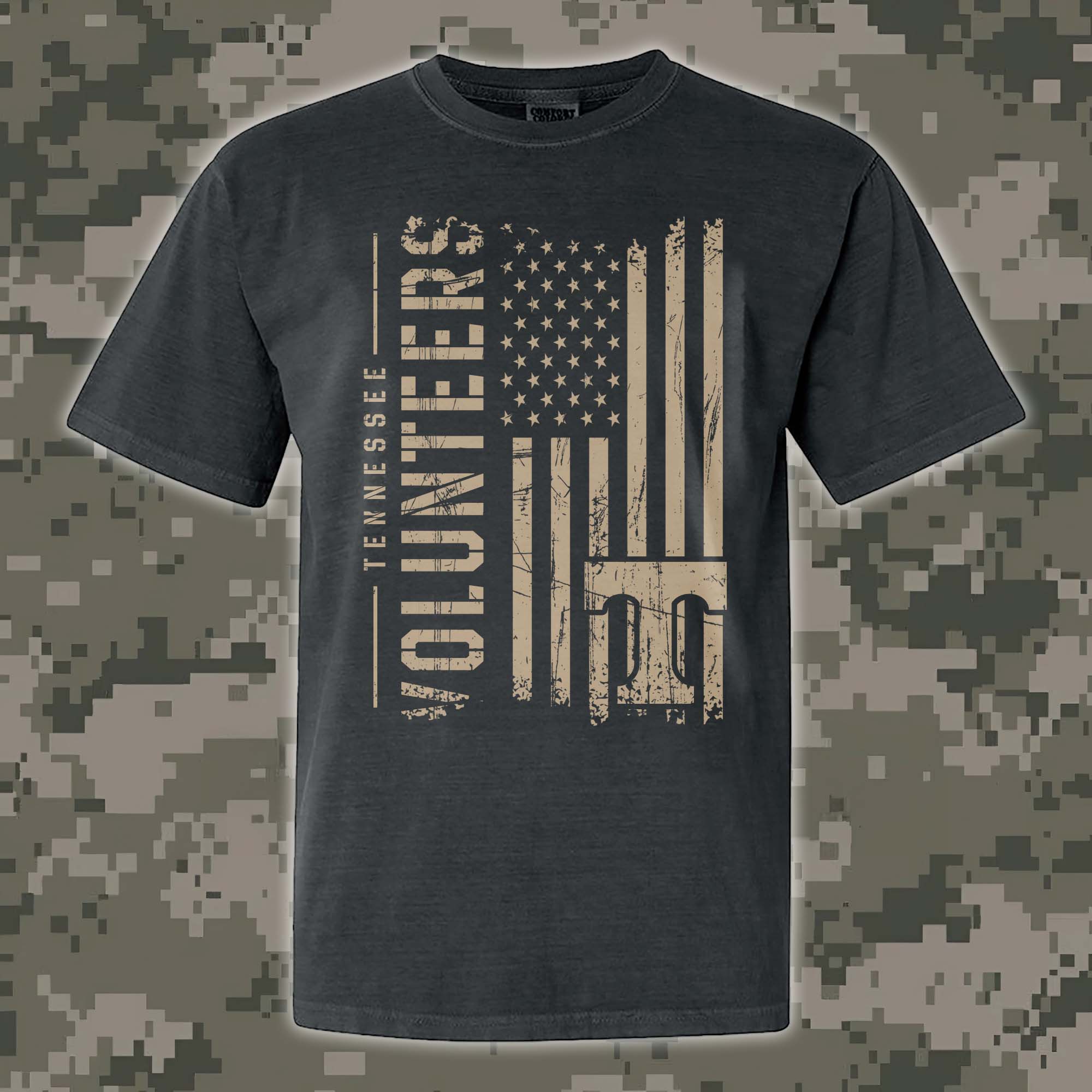 Tennessee Volunteers T-shirt Colosseum OHT Military Appreciation Flag PT68179
