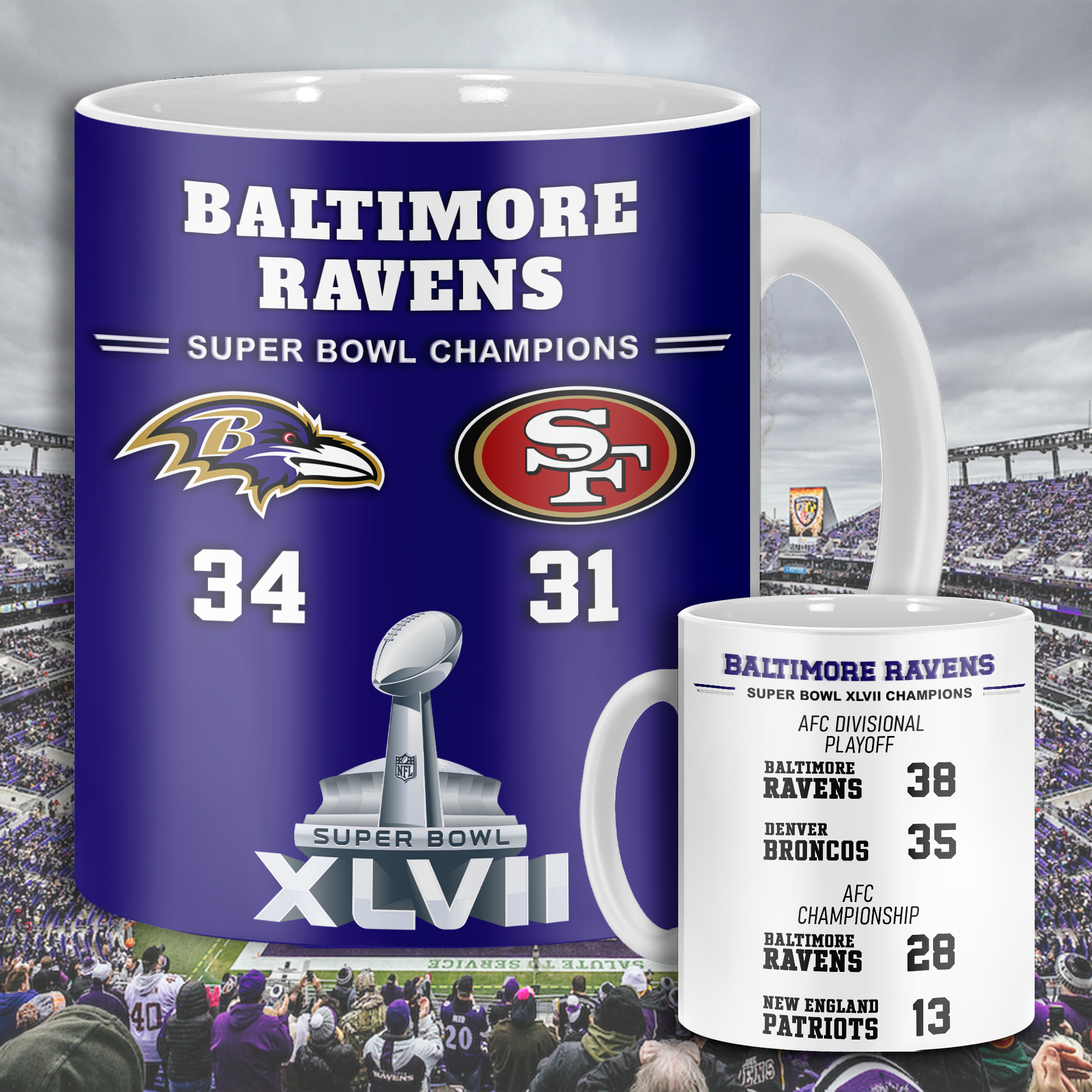 Baltimore Ravens Super Bowl XLVII  Mug PT68645