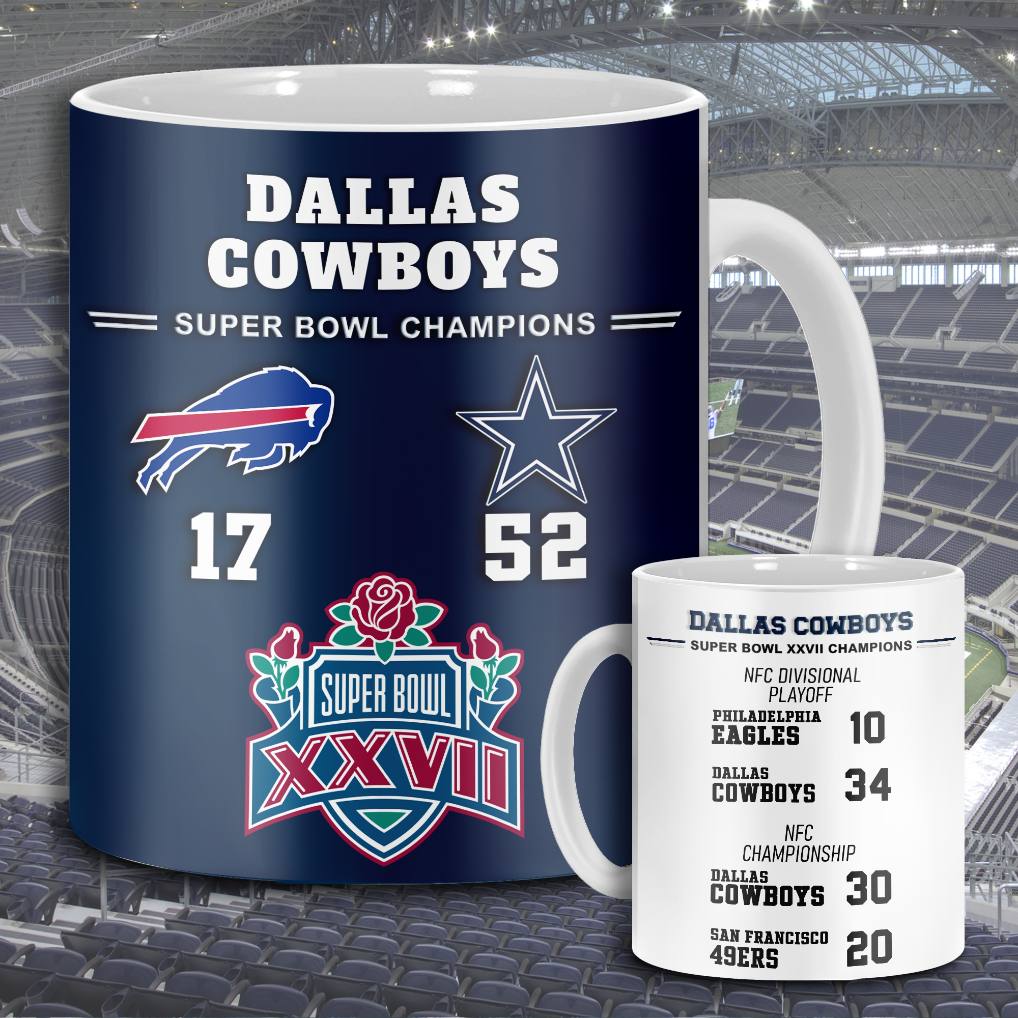 Dallas Cowboys Super Bowl XXVII Mug PT68593