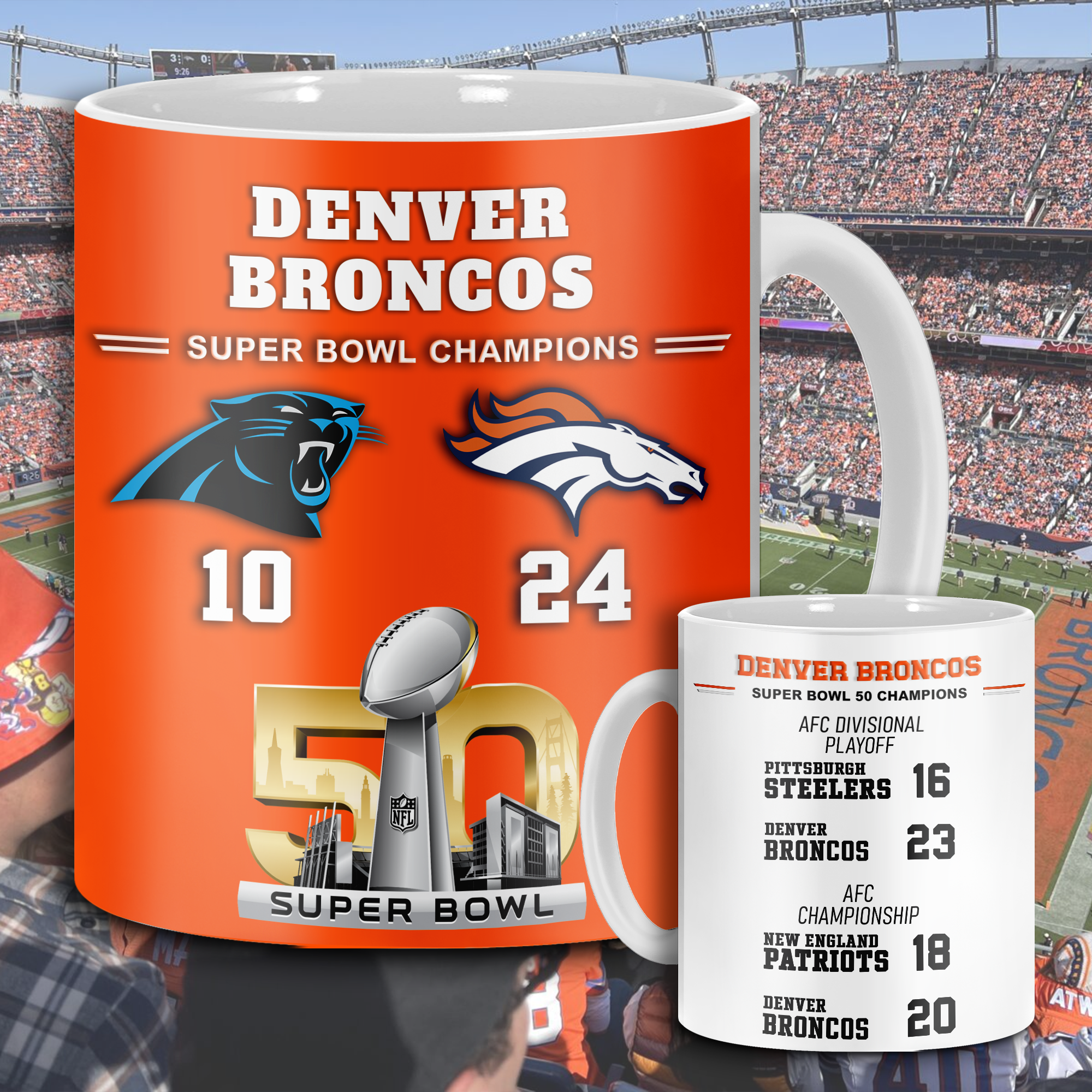 Denver Broncos Super Bowl 50 Mug PT68596