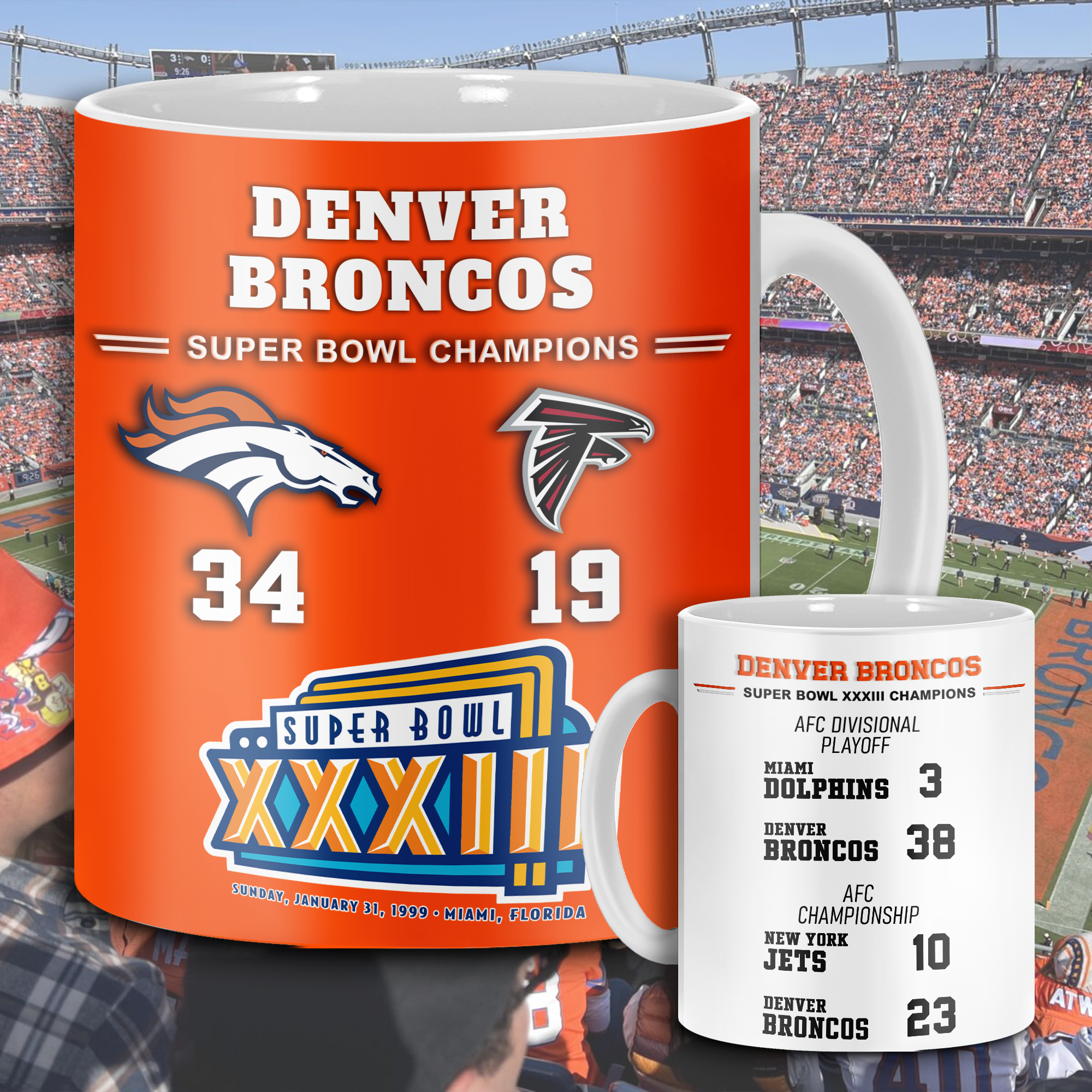 Denver Broncos Super Bowl XXXIII Mug PT68598