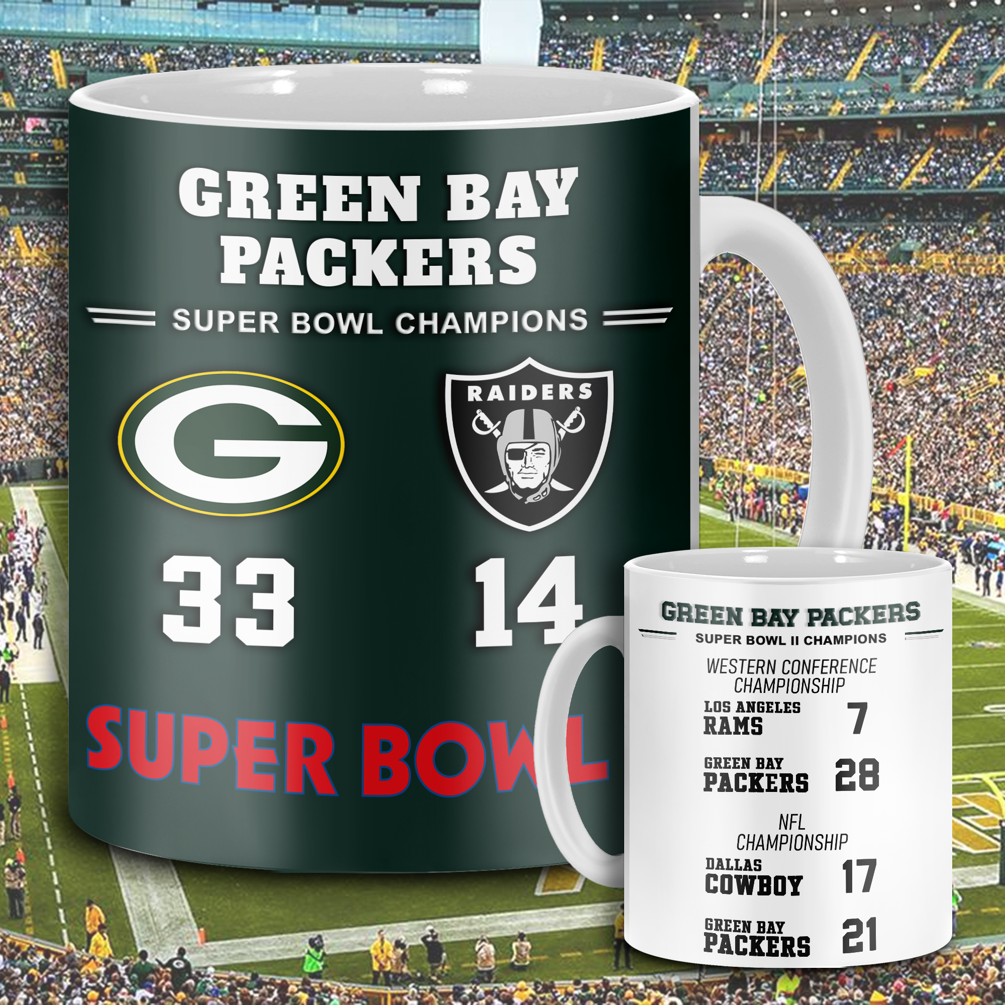 Green Bay Packers Super Bowl II Mug PT68600