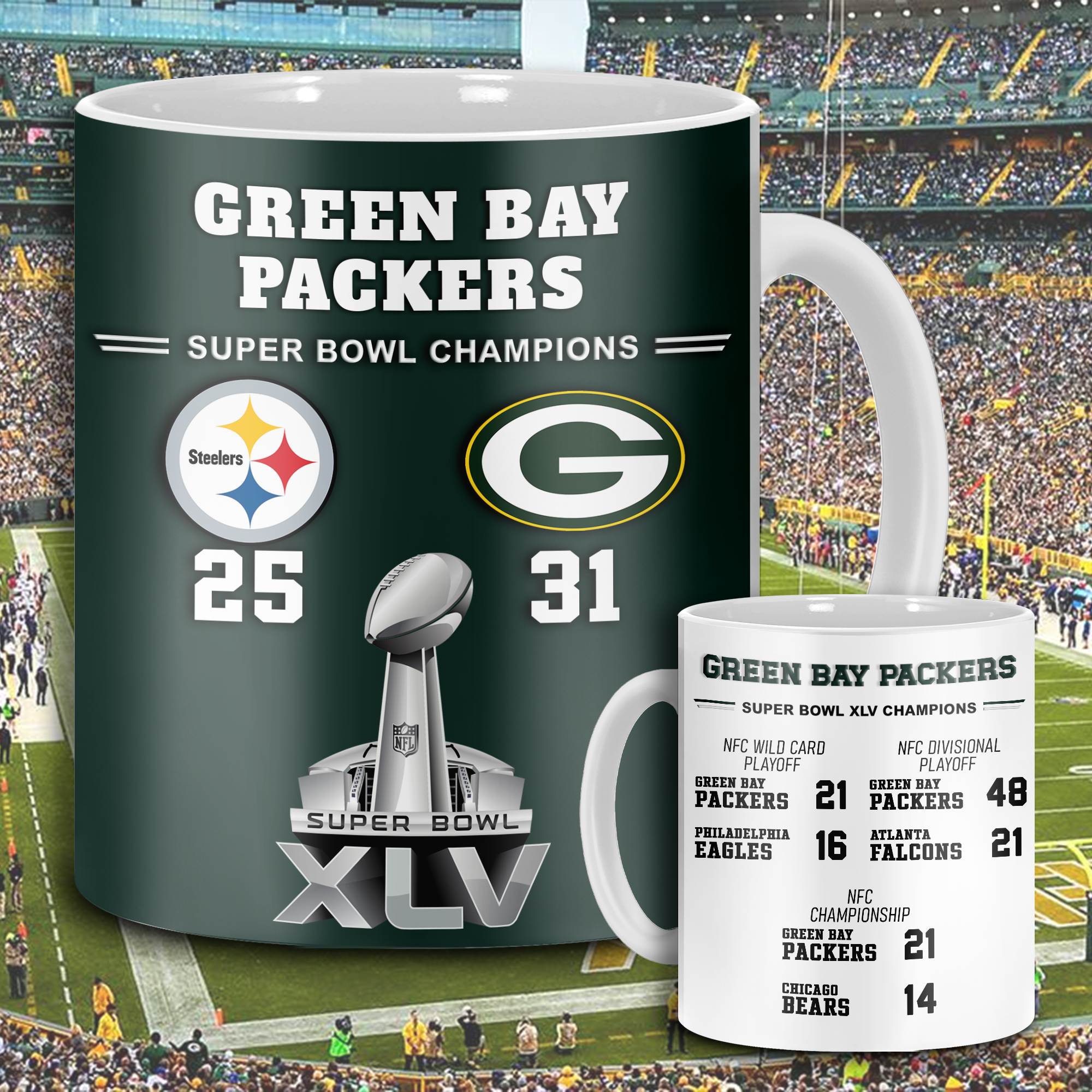 Green Bay Packers Super Bowl XLV Mug PT68601