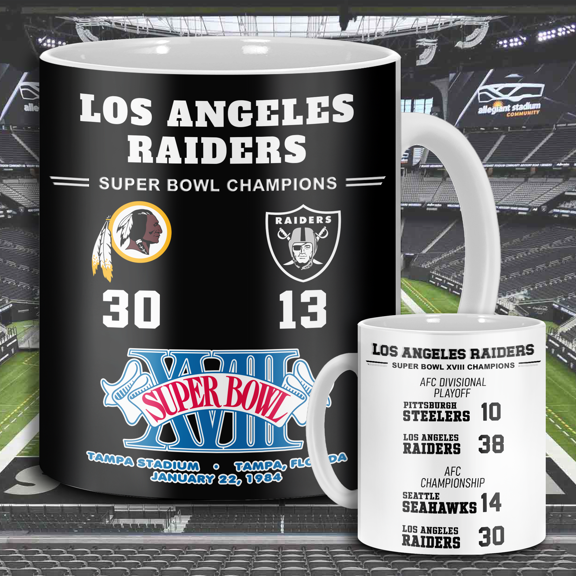 Los Angeles Raiders Super Bowl XVIII Mug PT68608