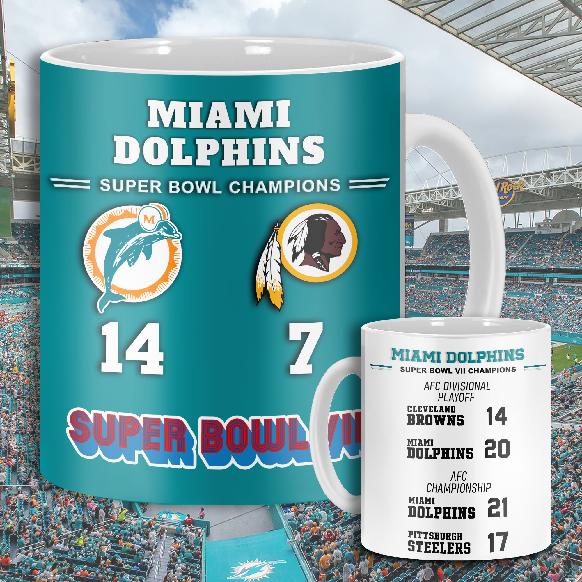 Miami Dolphins Super Bowl VII Mug PT68610