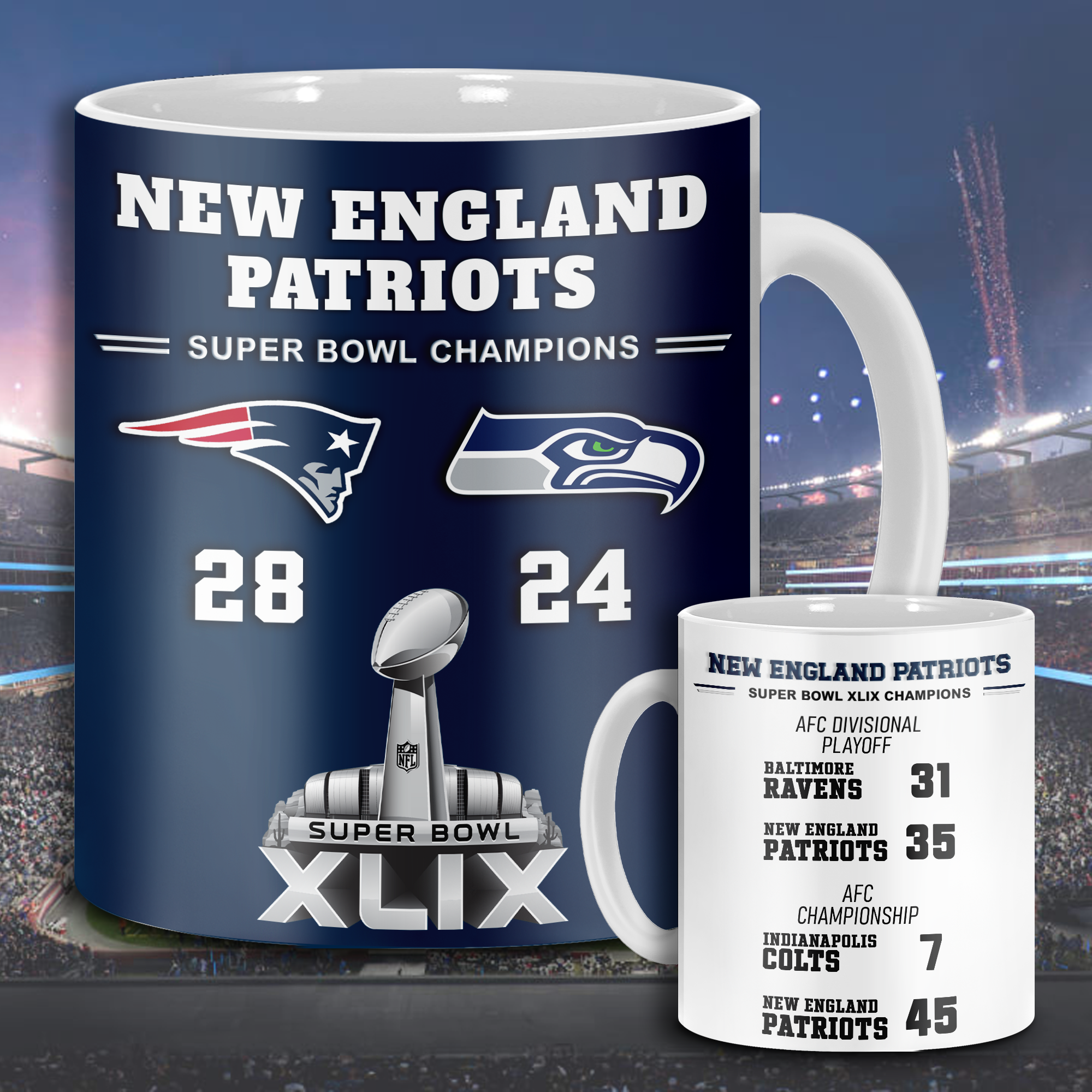 New England Patriots Super Bowl XLIX Mug PT68614