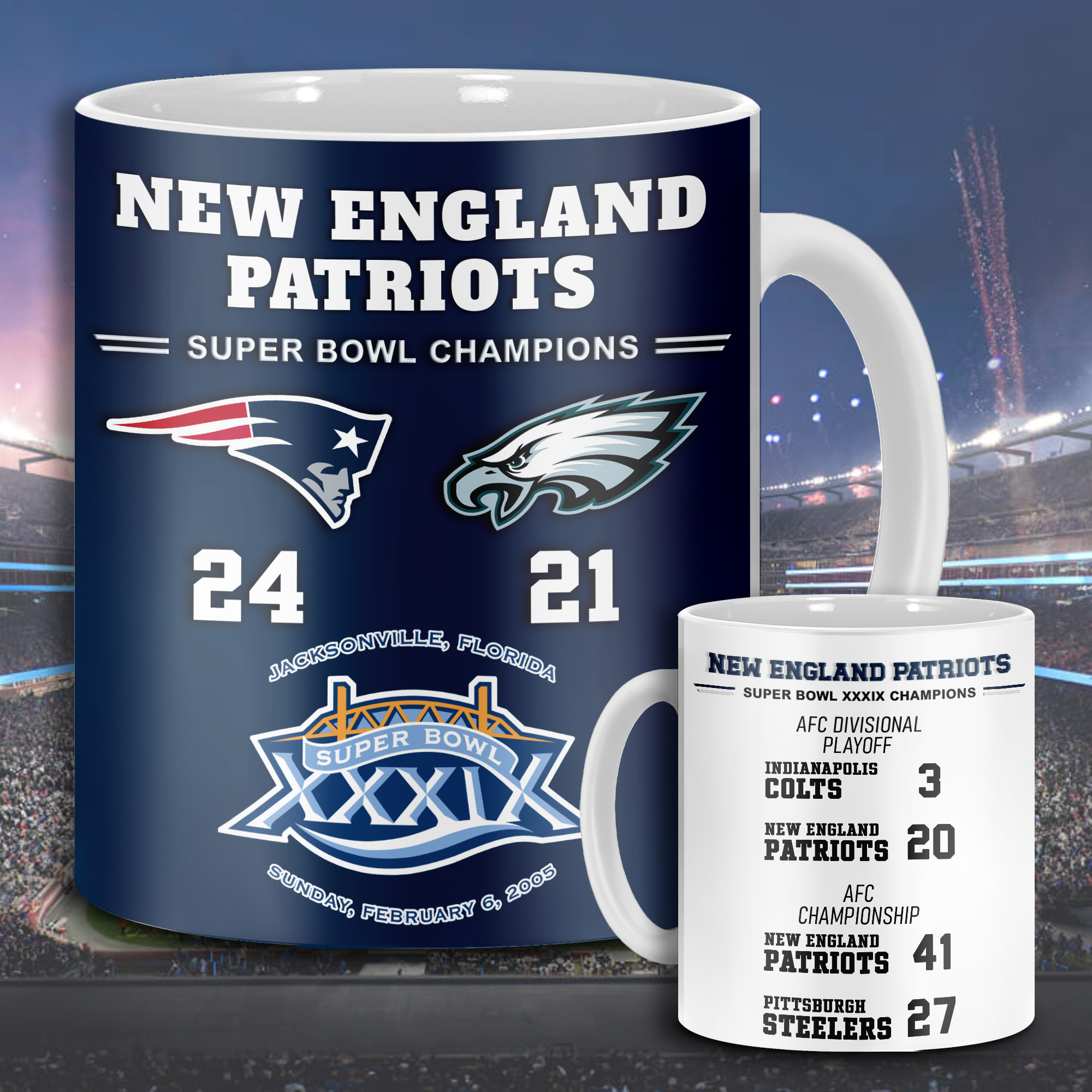 New England Patriots Super Bowl XXXIX Mug PT68615