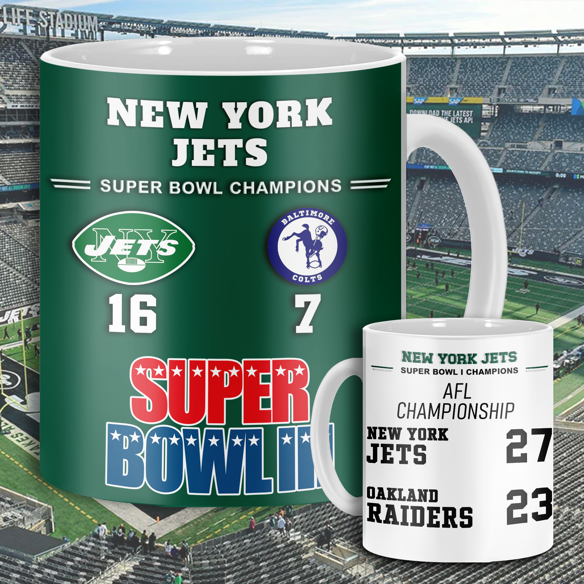 New York Jets Super Bowl III Mug PT68623