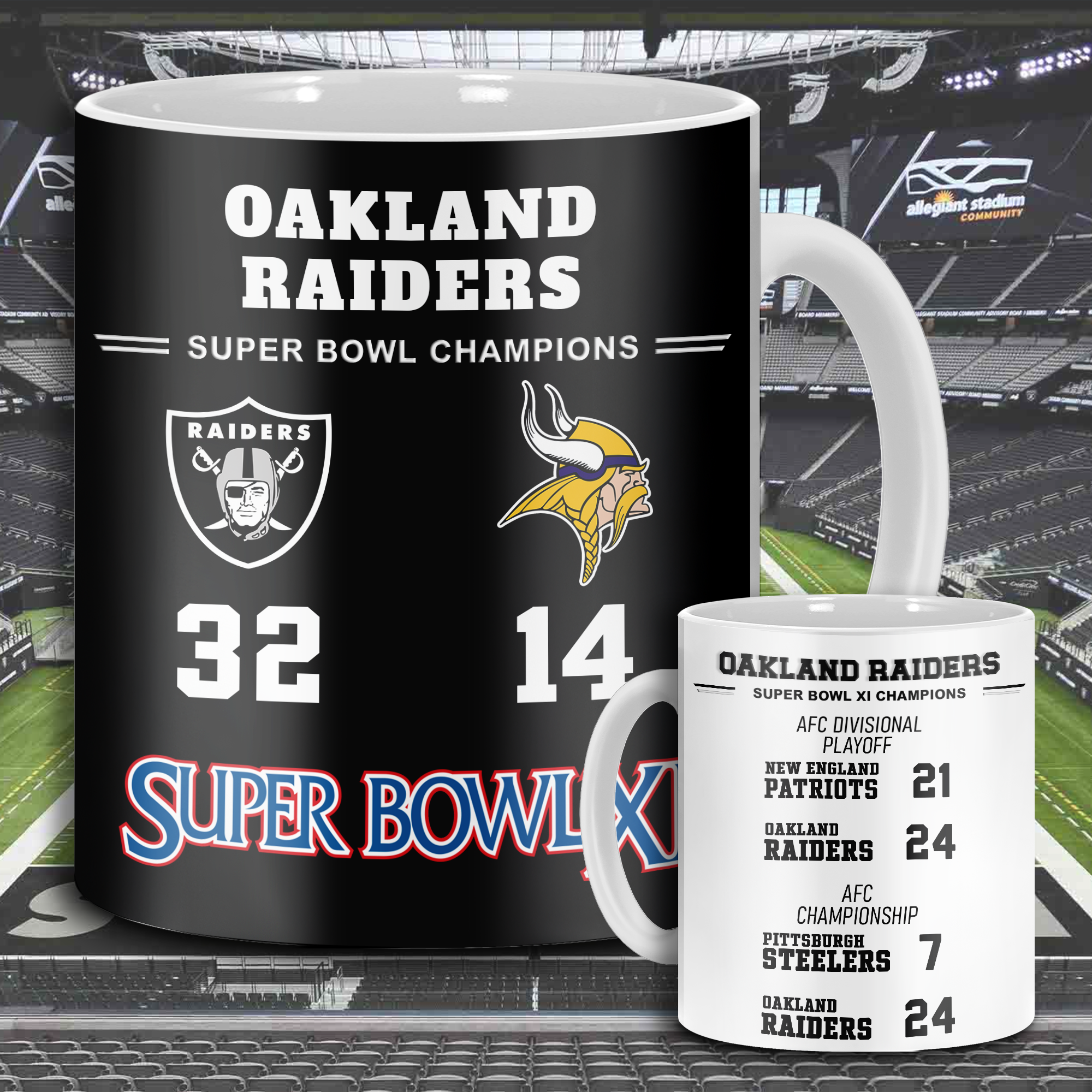 Oakland Raiders Super Bowl XI Mug PT68624