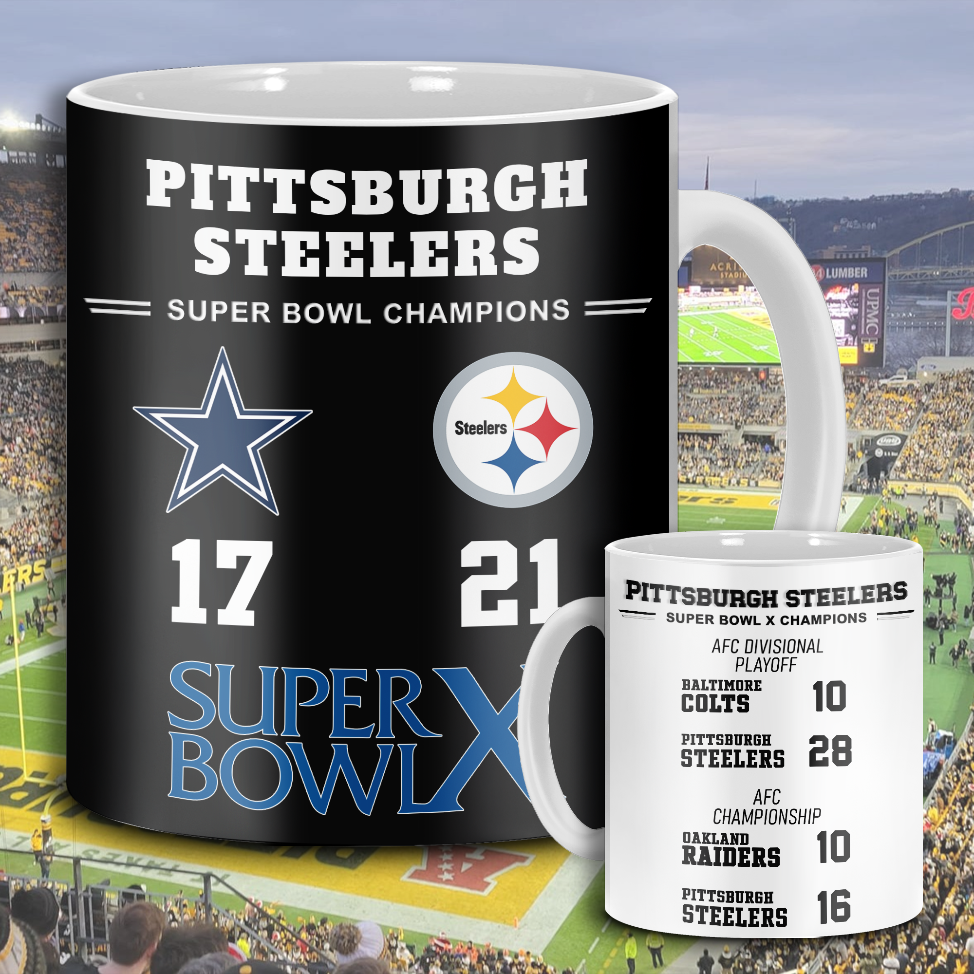 Pittsburgh Steelers Super Bowl X Mug PT68629