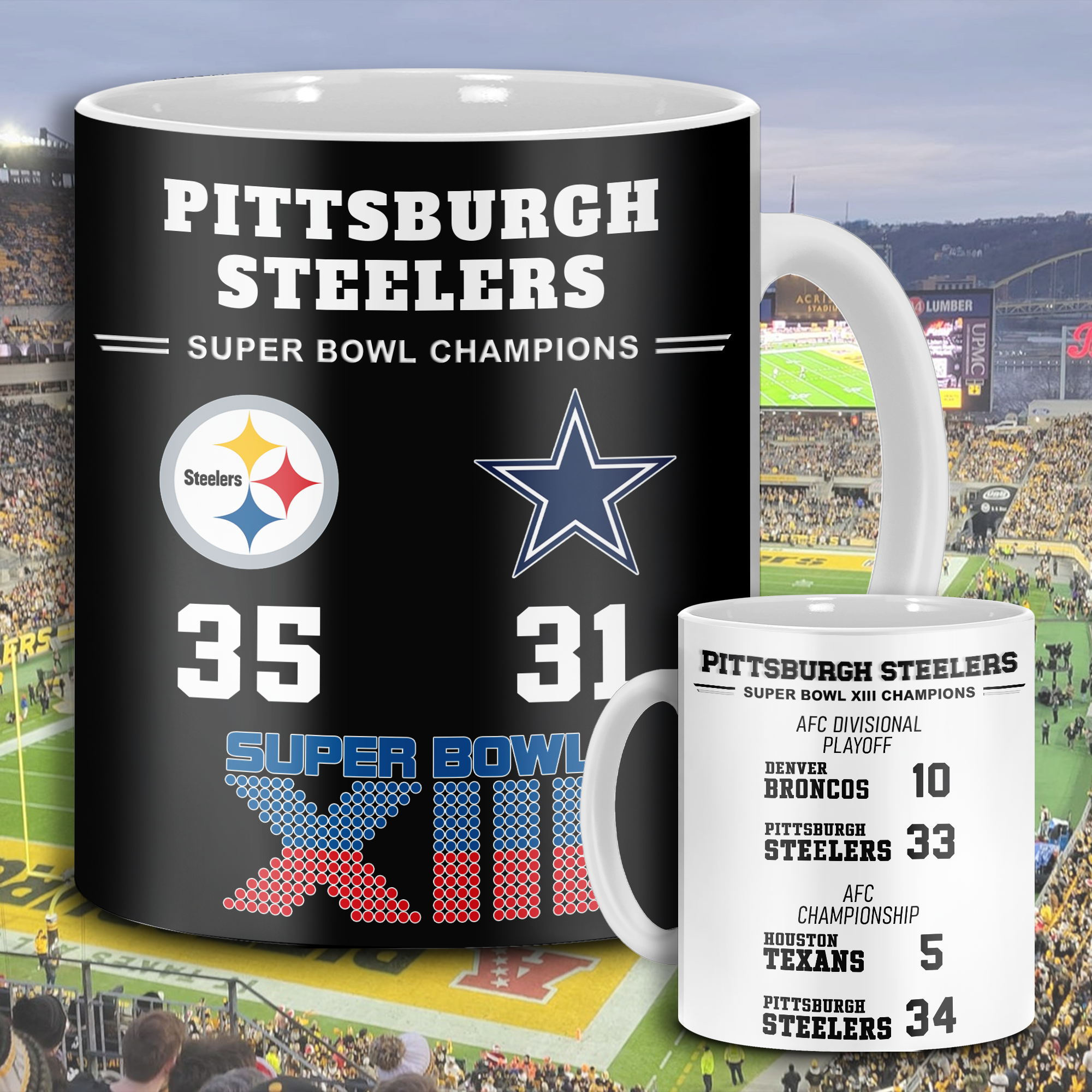Pittsburgh Steelers Super Bowl XIII Mug PT68630