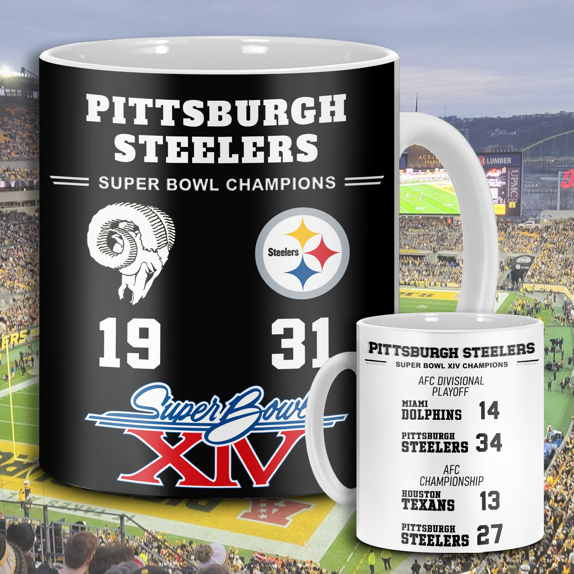 Pittsburgh Steelers Super Bowl XIV Mug PT68631