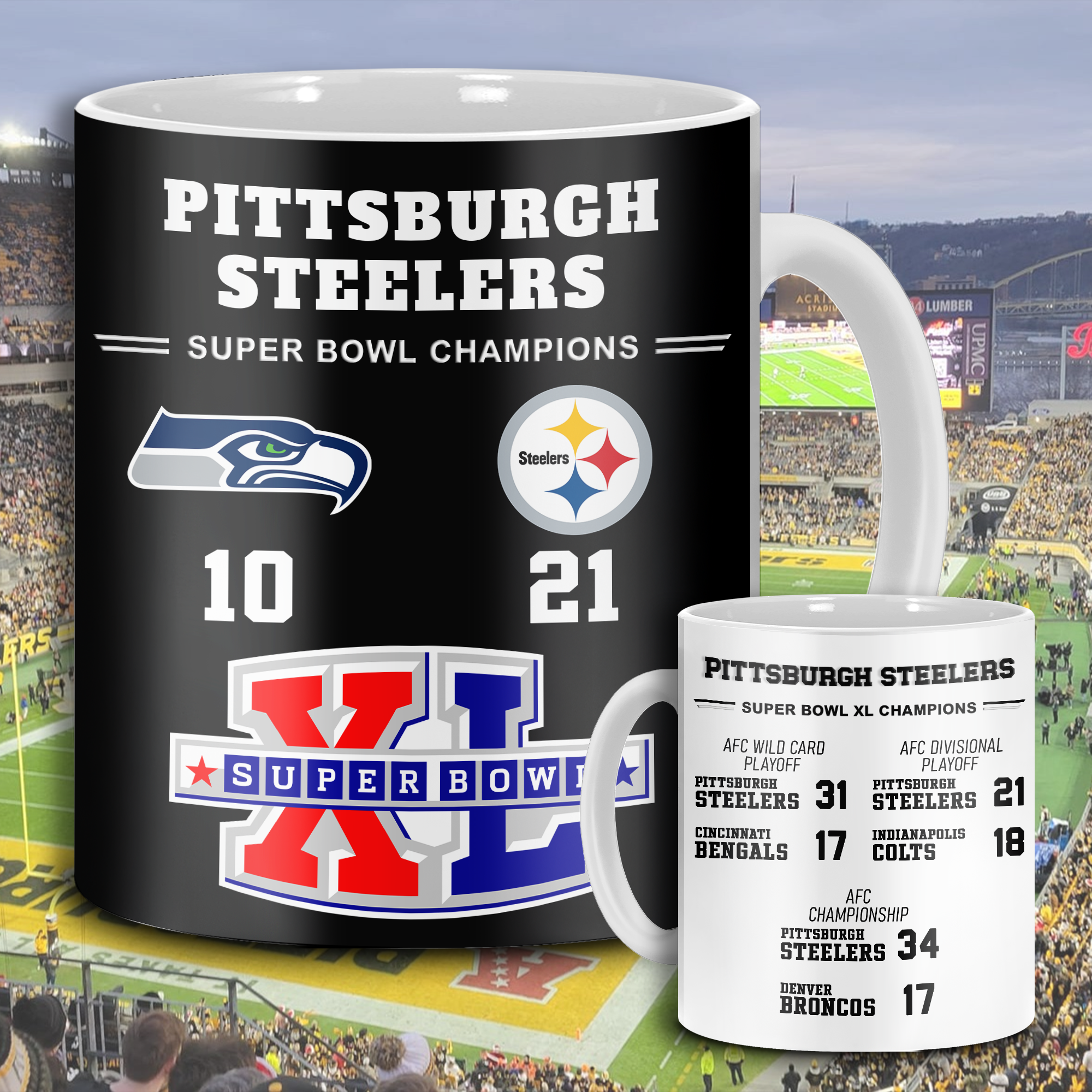 Pittsburgh Steelers Super Bowl XL Mug PT68632