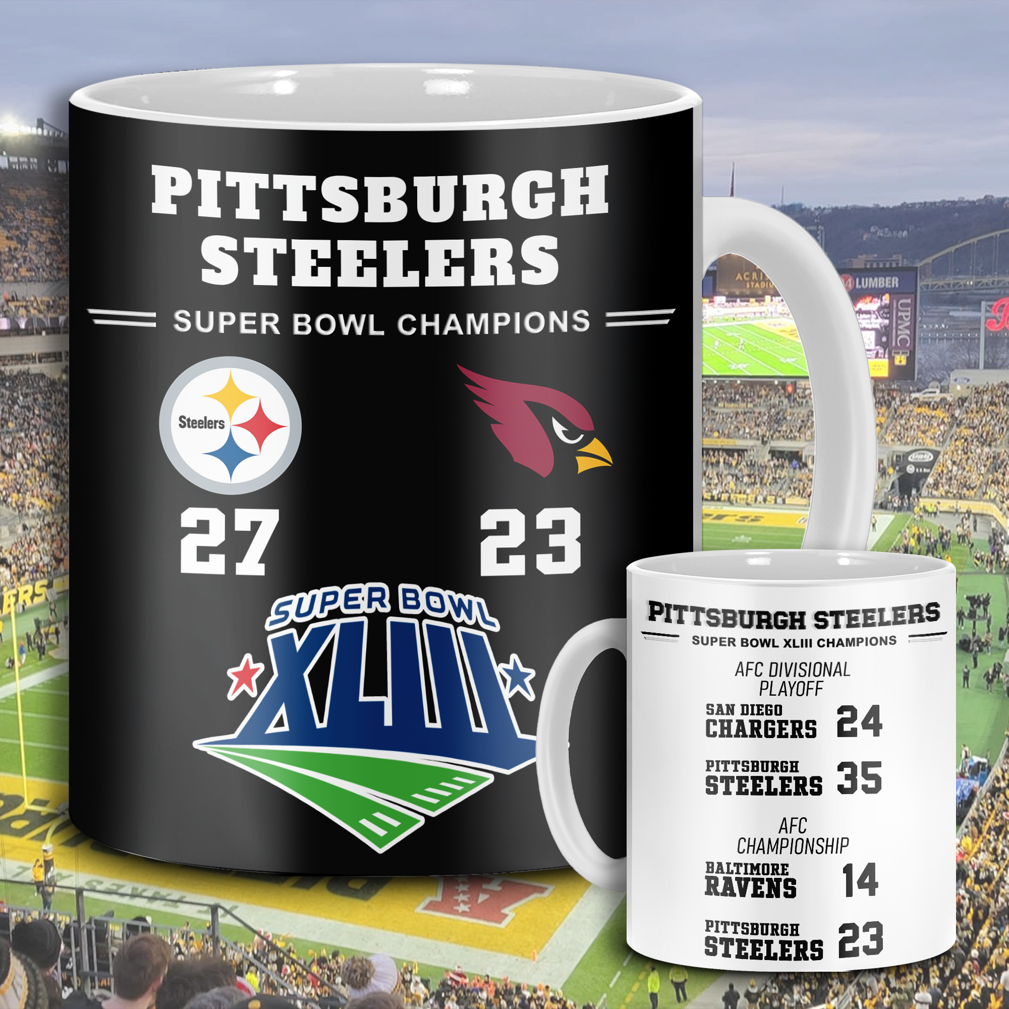 Pittsburgh Steelers Super Bowl XLIII Mug PT68633