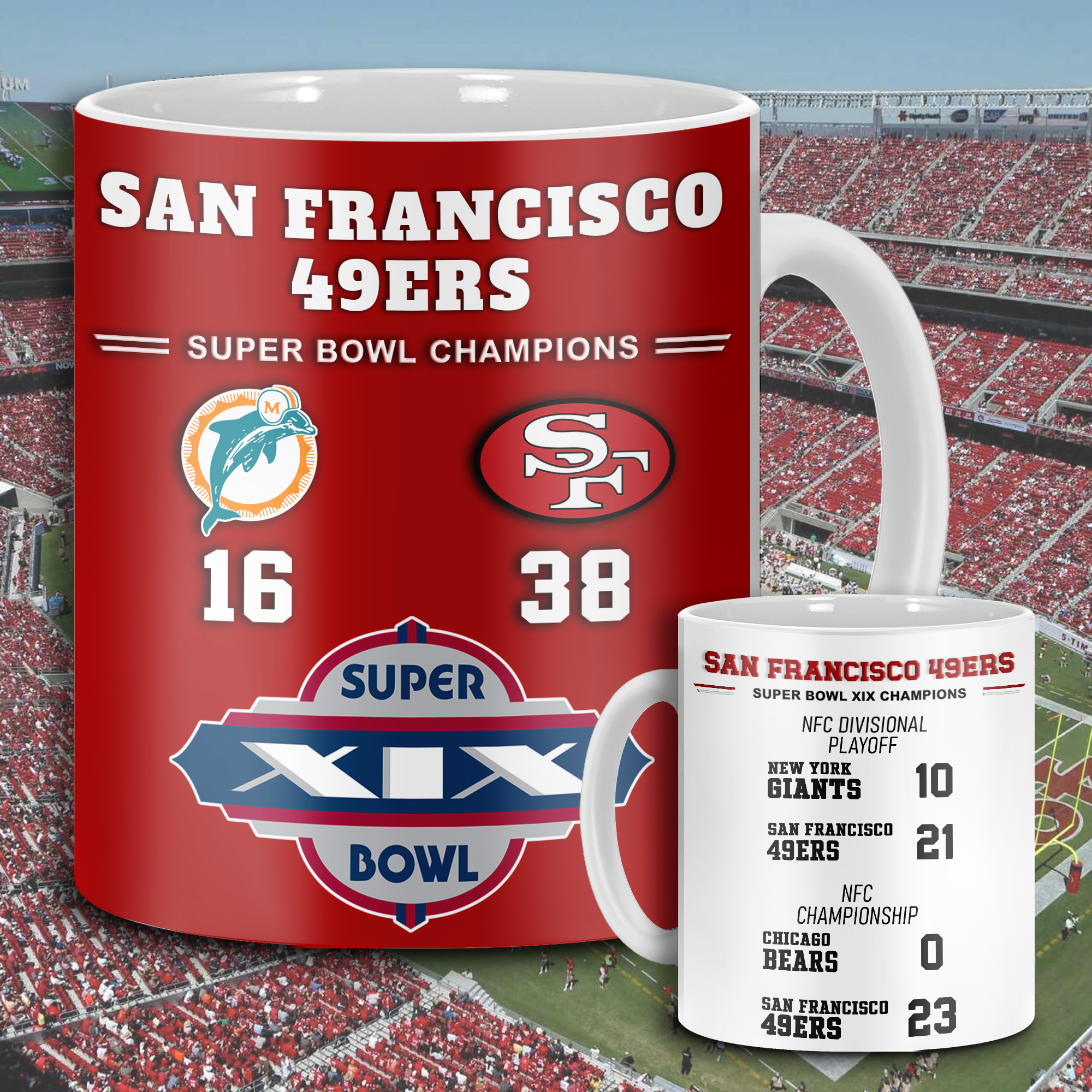 San Francisco 49ers Super Bowl XIX Mug PT68634