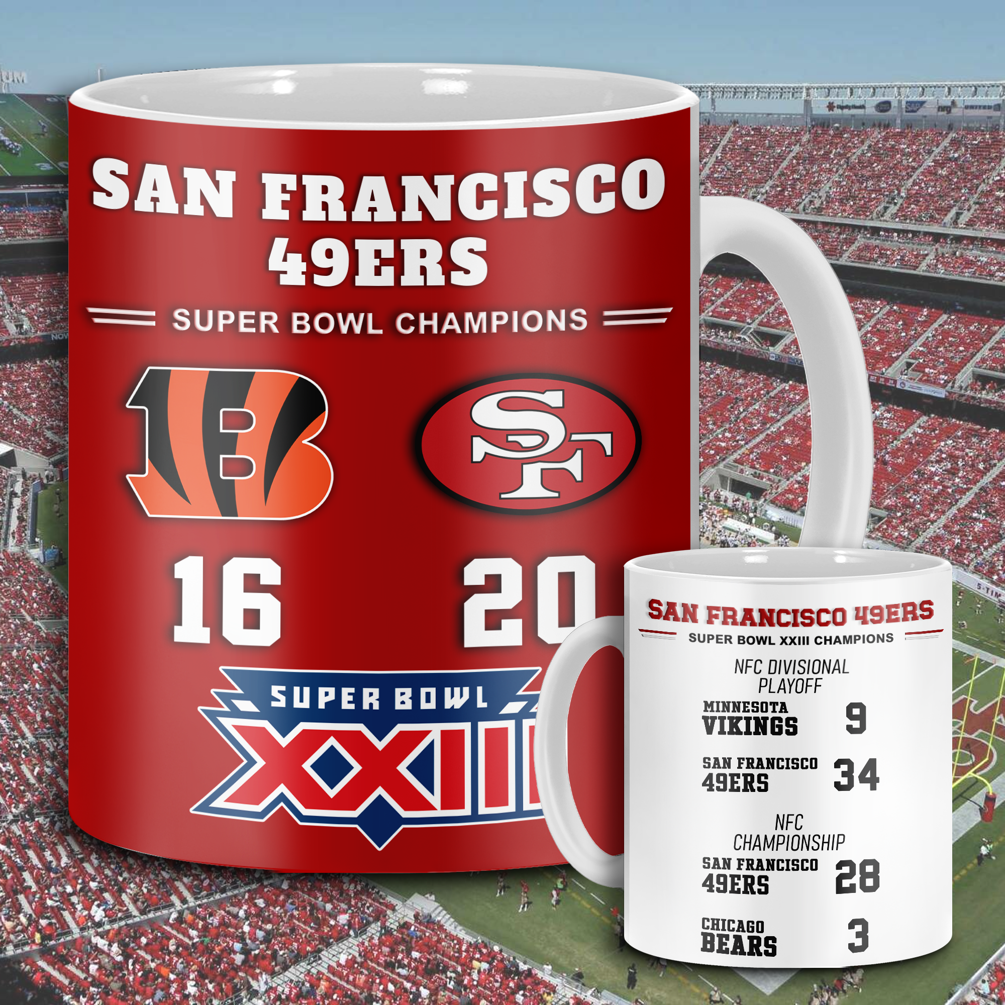 San Francisco 49ers Super Bowl XXIII Mug PT68635