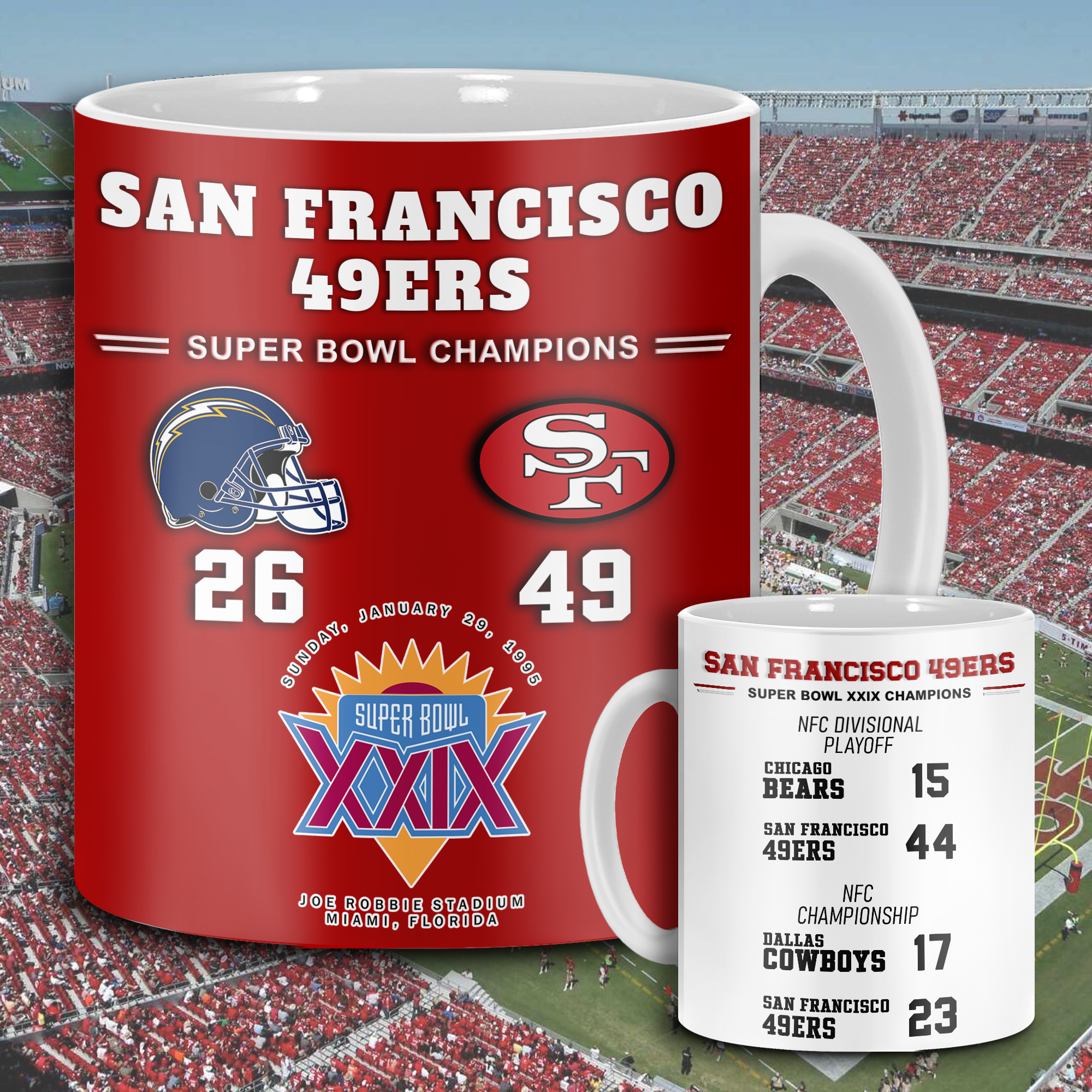 San Francisco 49ers Super Bowl XXIX Mug PT68637