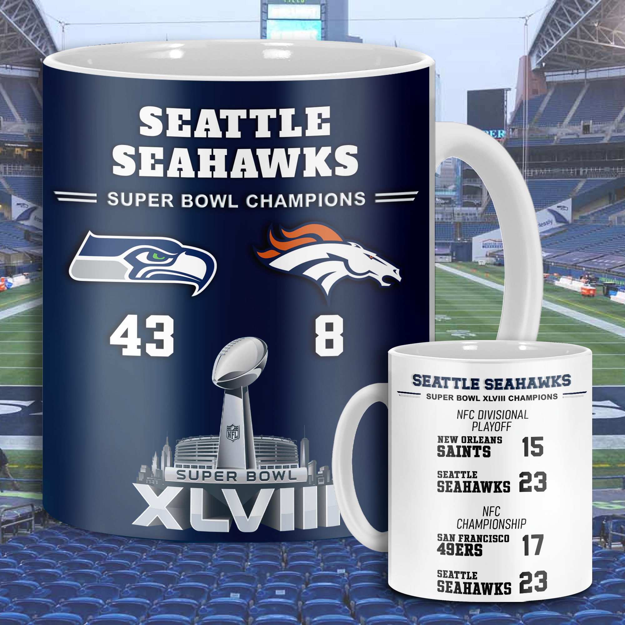 Seattle Seahawks Super Bowl XLVIII Mug PT68638