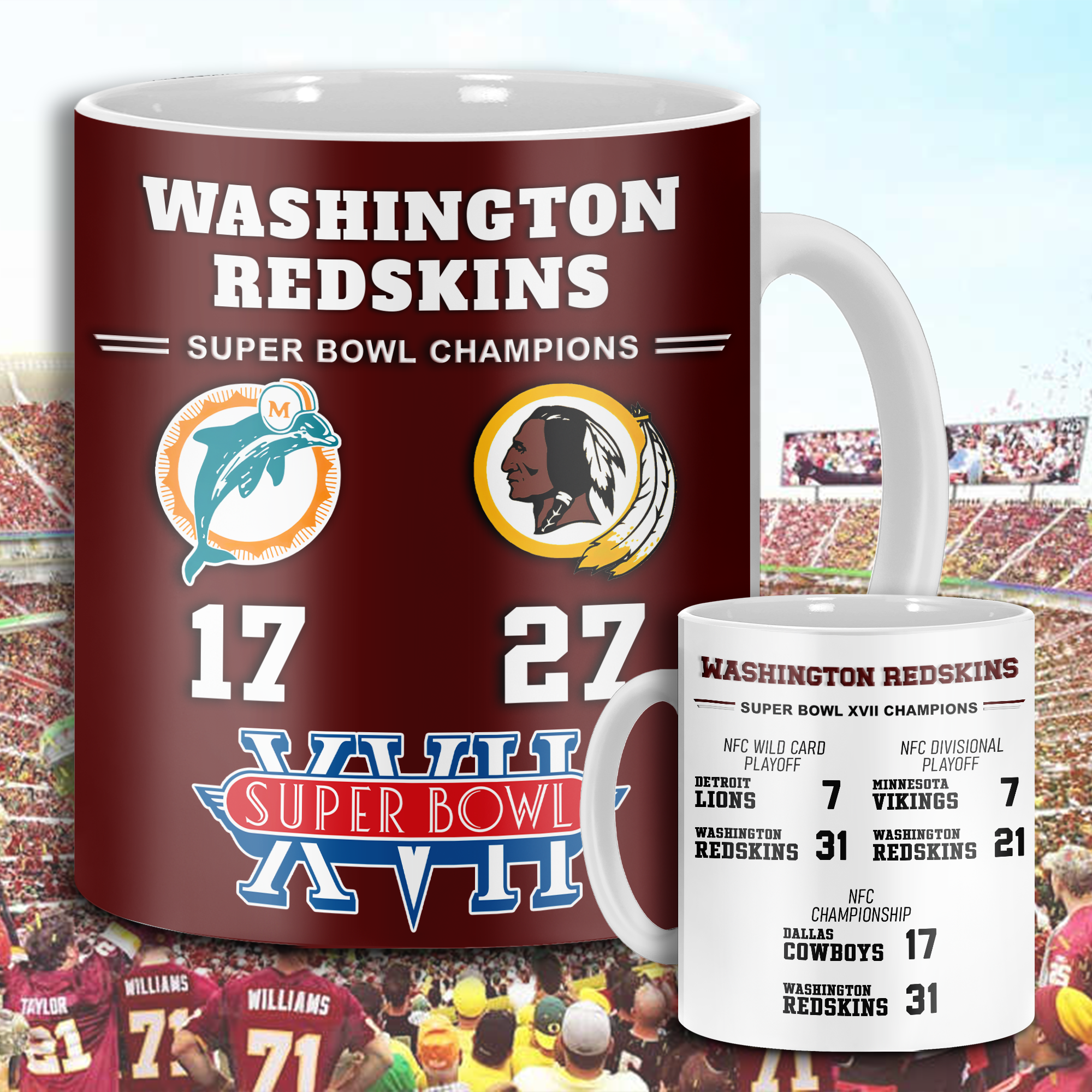Washington Redskins Super Bowl XVII Mug PT68642