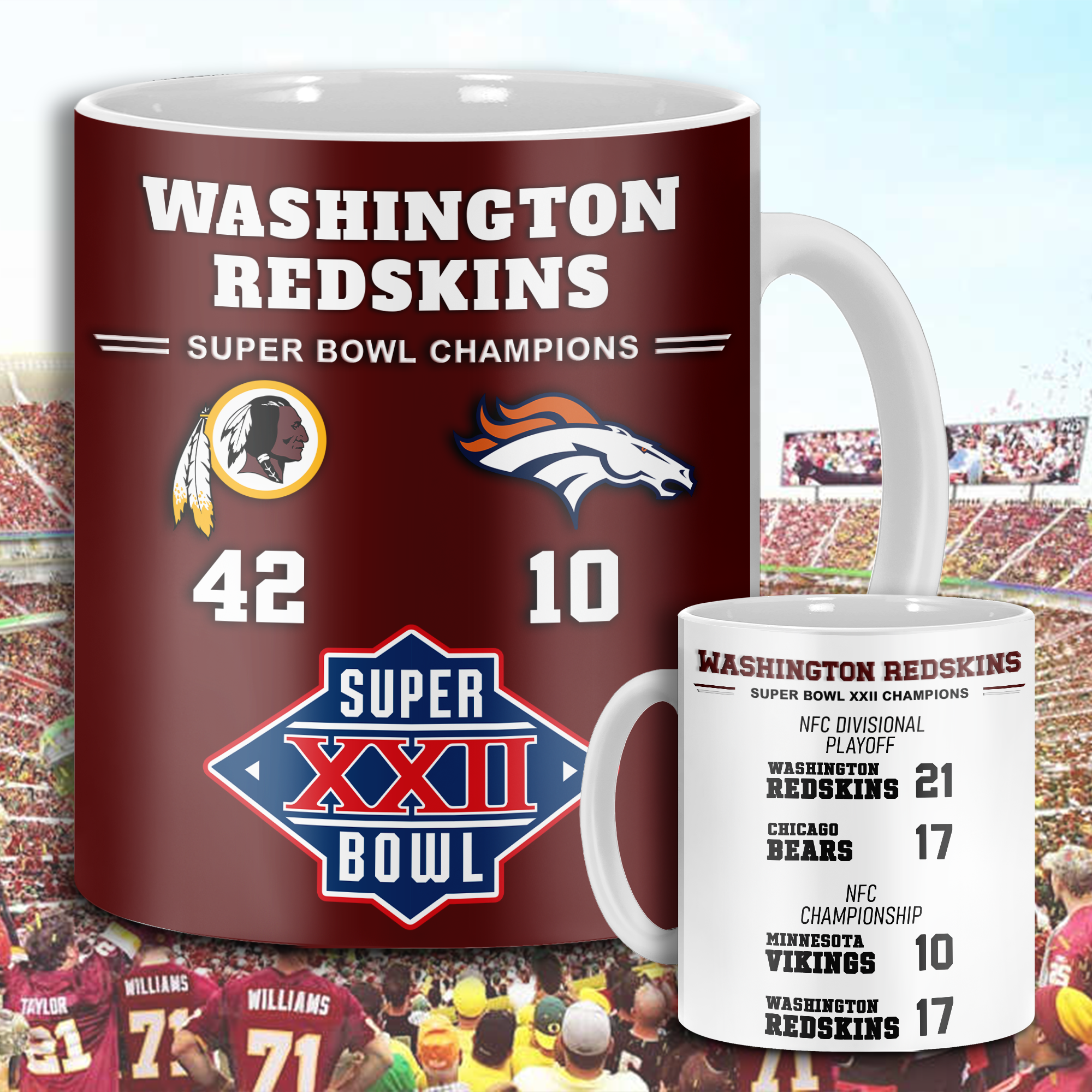 Washington Redskins Super Bowl XXII Mug PT68643