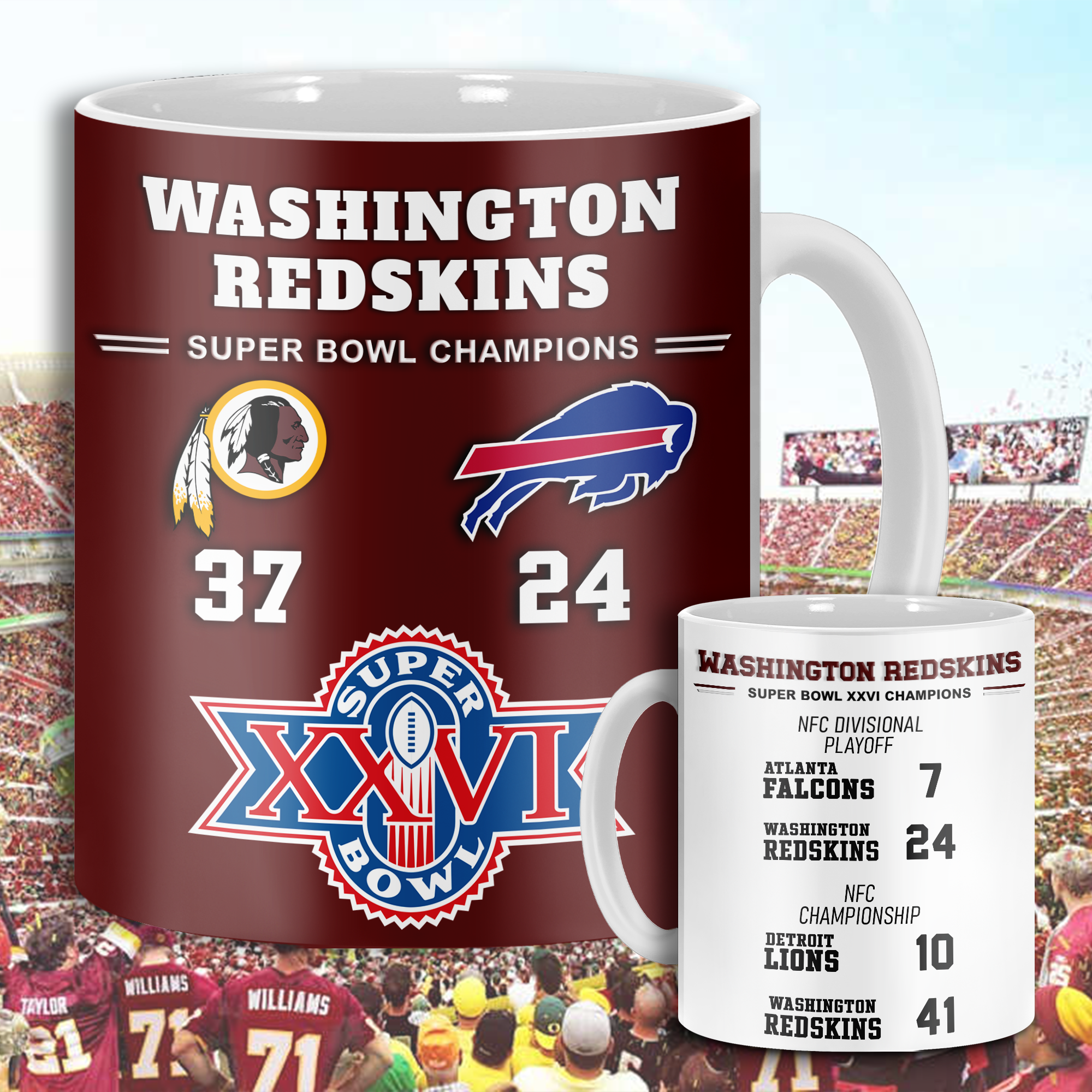 Washington Redskins Super Bowl XXVI  Mug PT68644