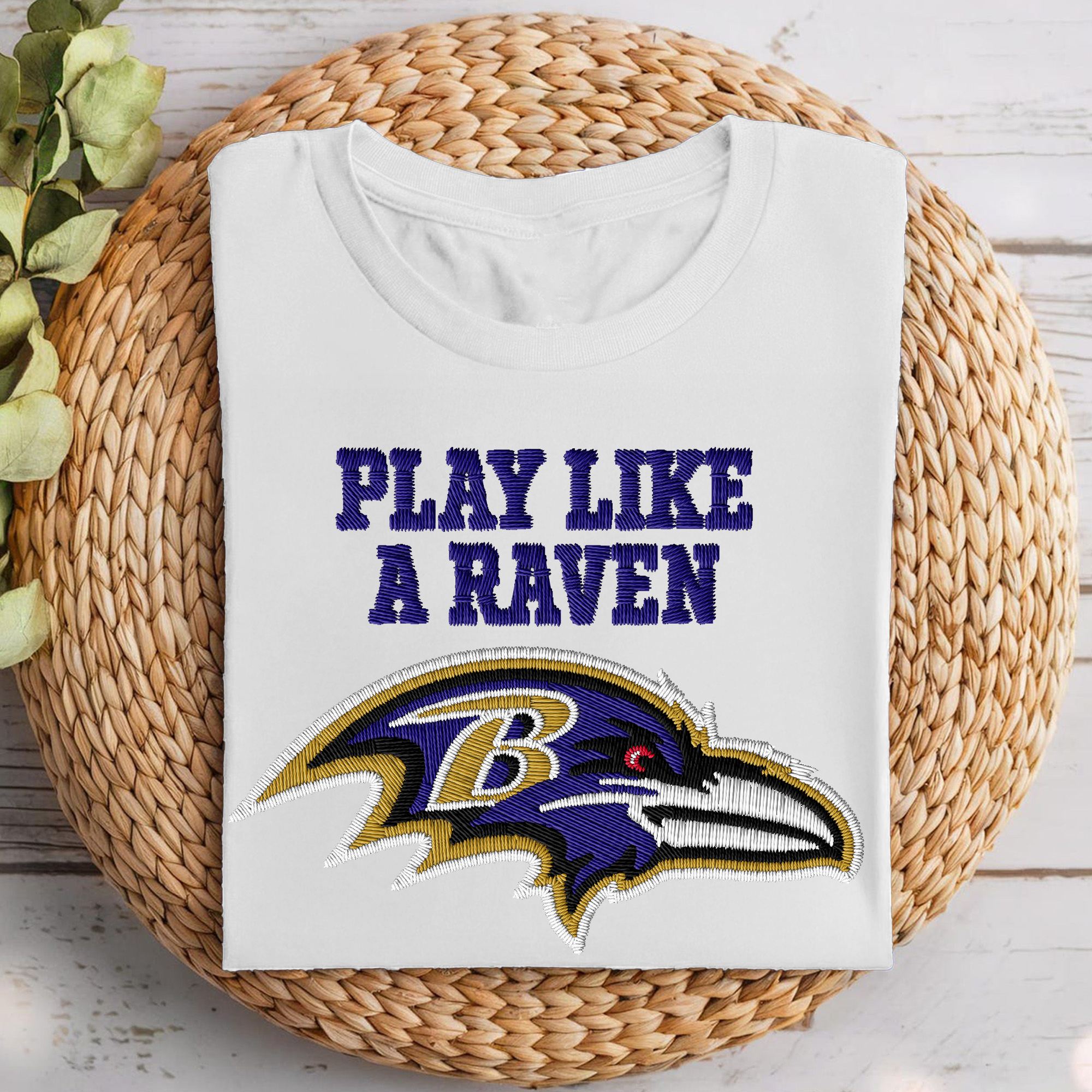 Baltimore Ravens NFL Embroidered-Look Print Shirt PT68664
