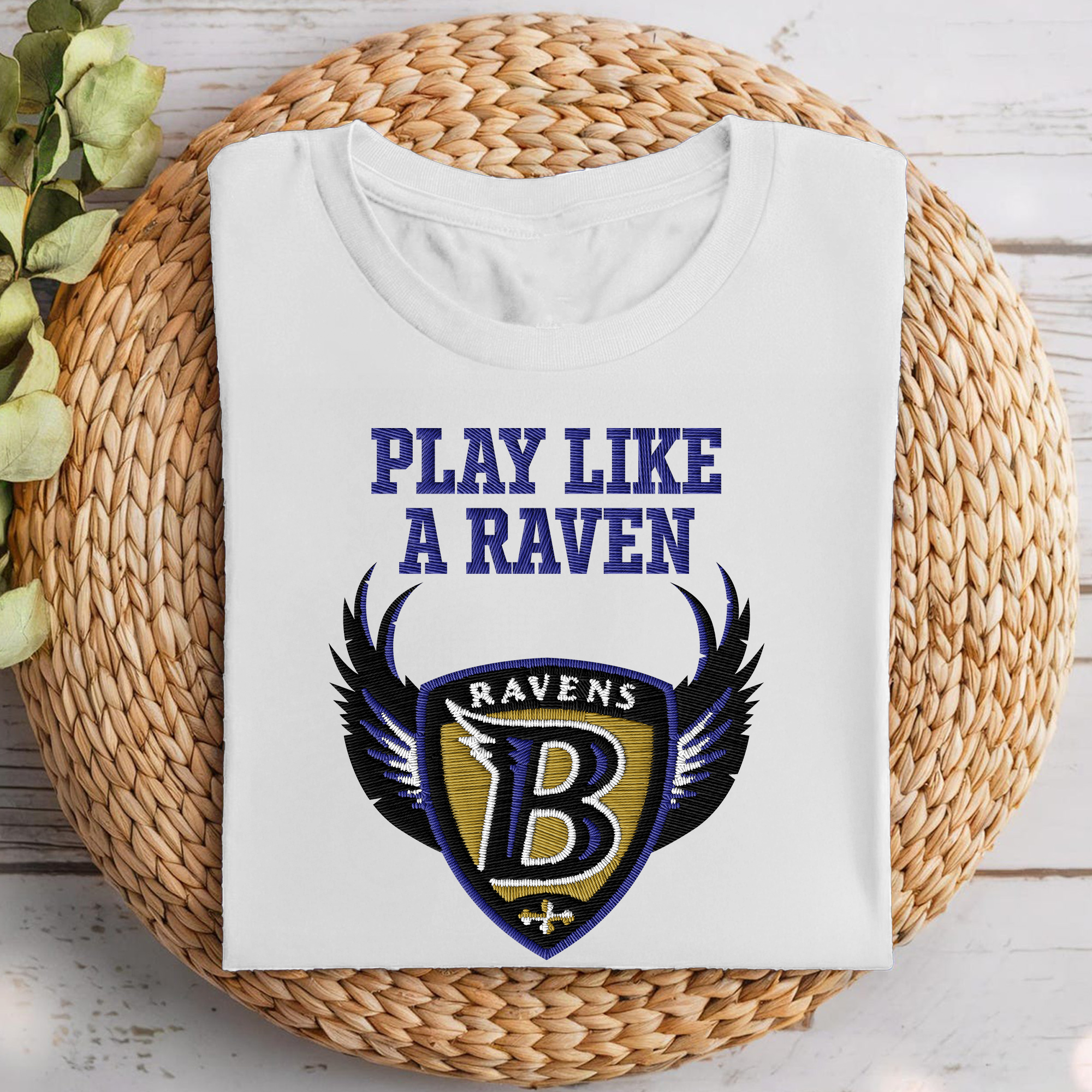 Baltimore Ravens  NFL Embroidered-Look Print Shirt PT68696
