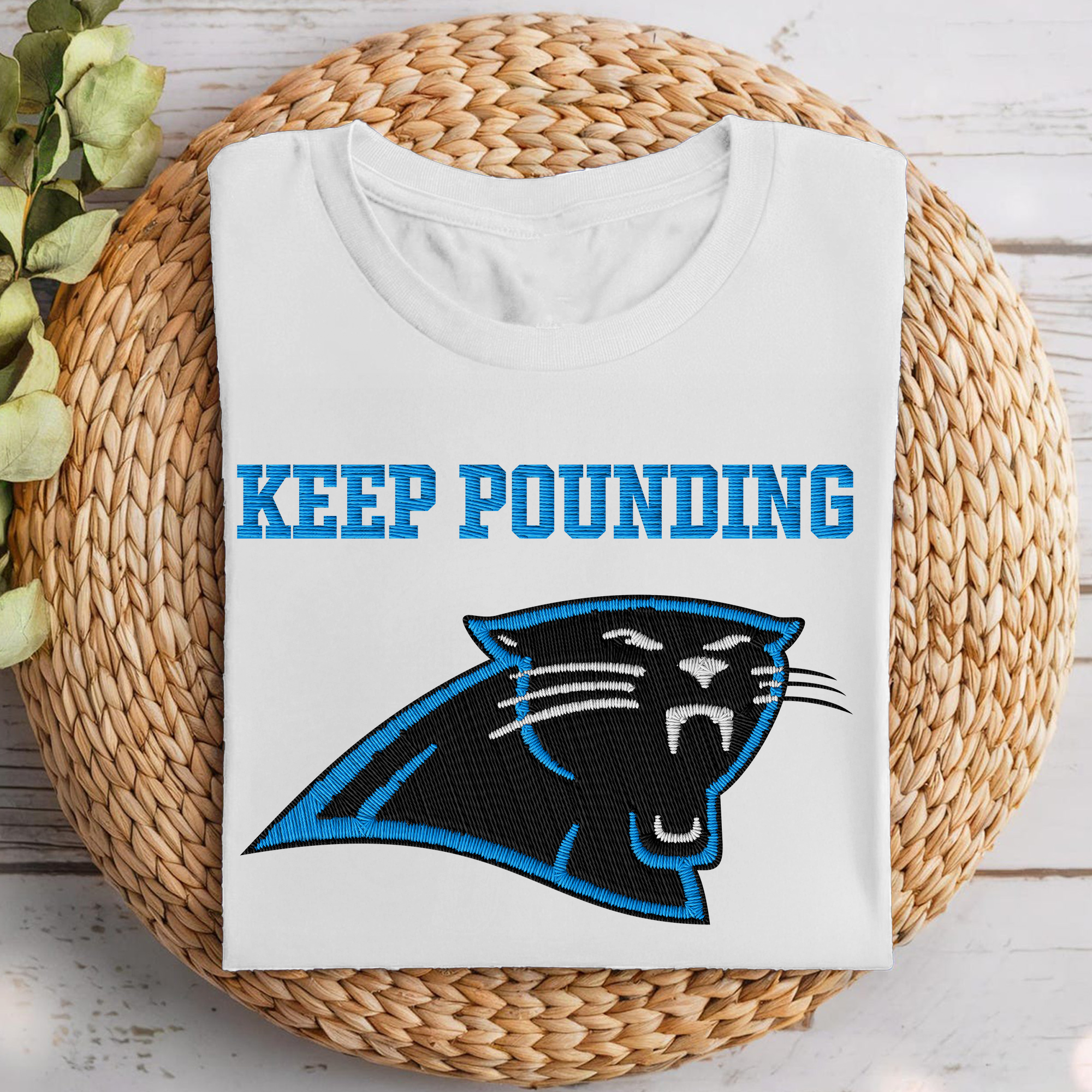 Carolina Panthers NFL Embroidered-Look Print Shirt PT68698