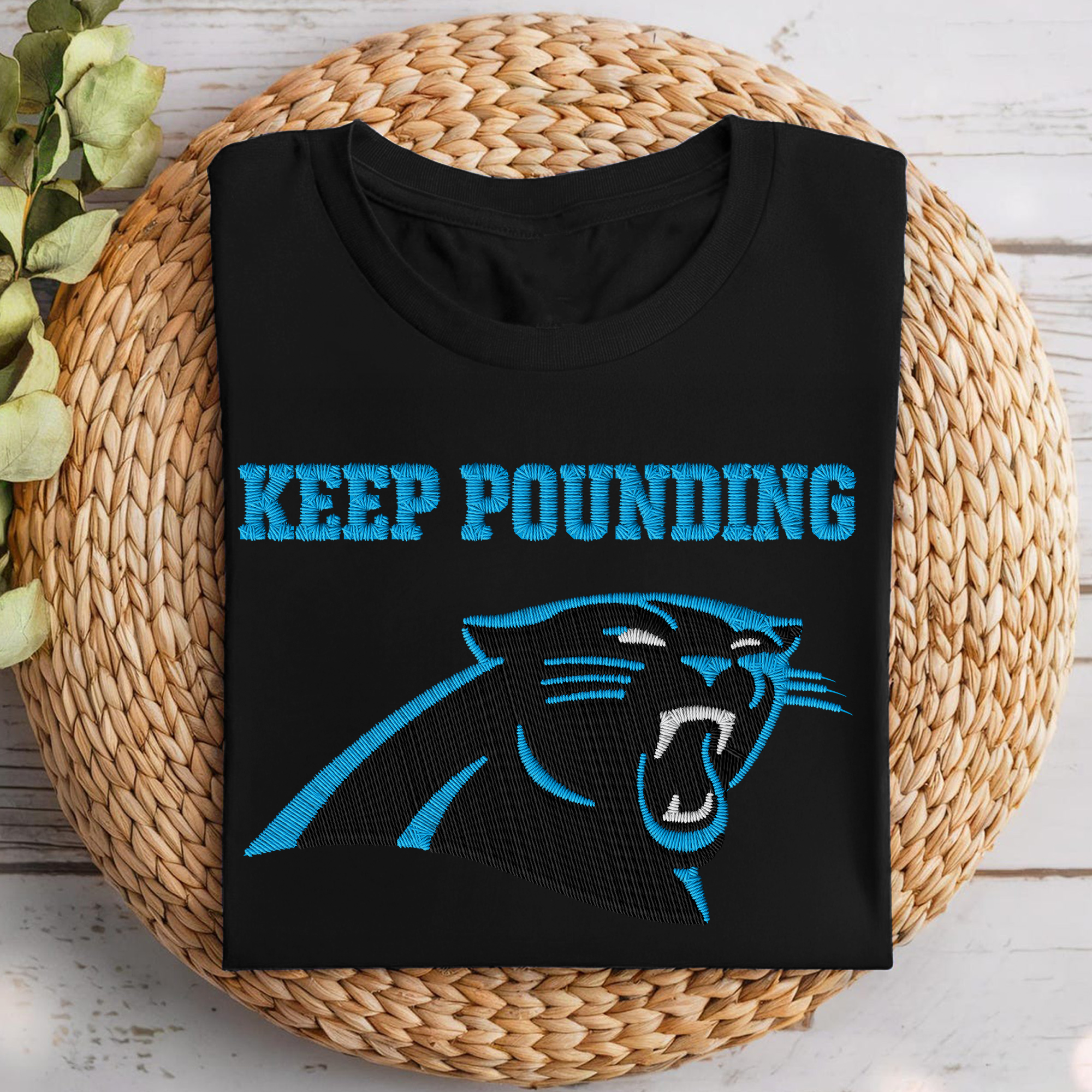 Carolina Panthers NFL Embroidered-Look Print Shirt PT68666
