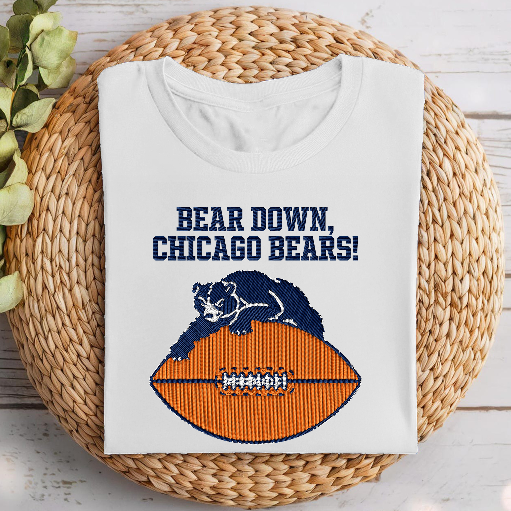 Chicago Bears NFL Embroidered-Look Print Shirt PT68699