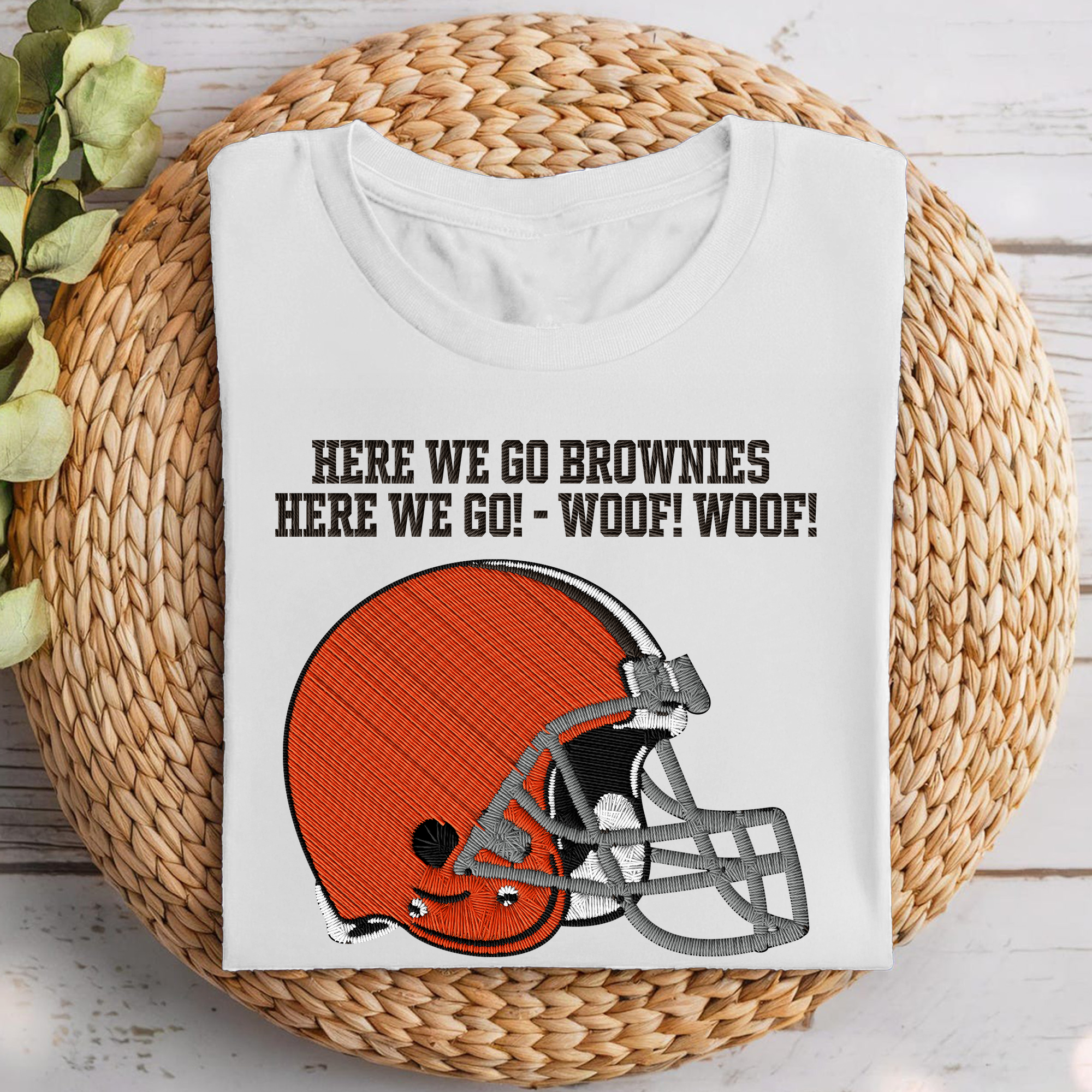 Cleveland Browns NFL Embroidered-Look Print Shirt PT68669