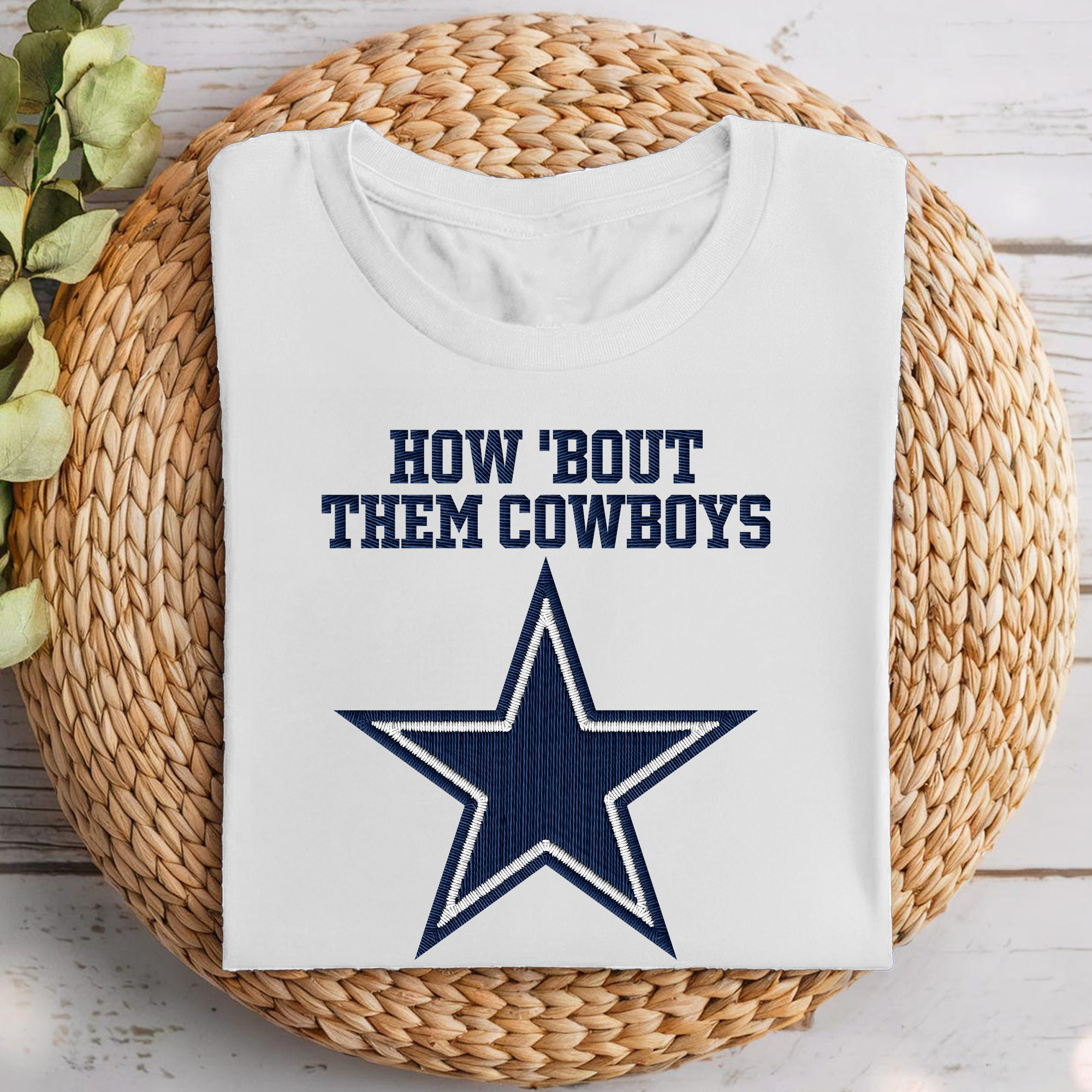 Dallas Cowboys NFL Embroidered-Look Print Shirt PT68670