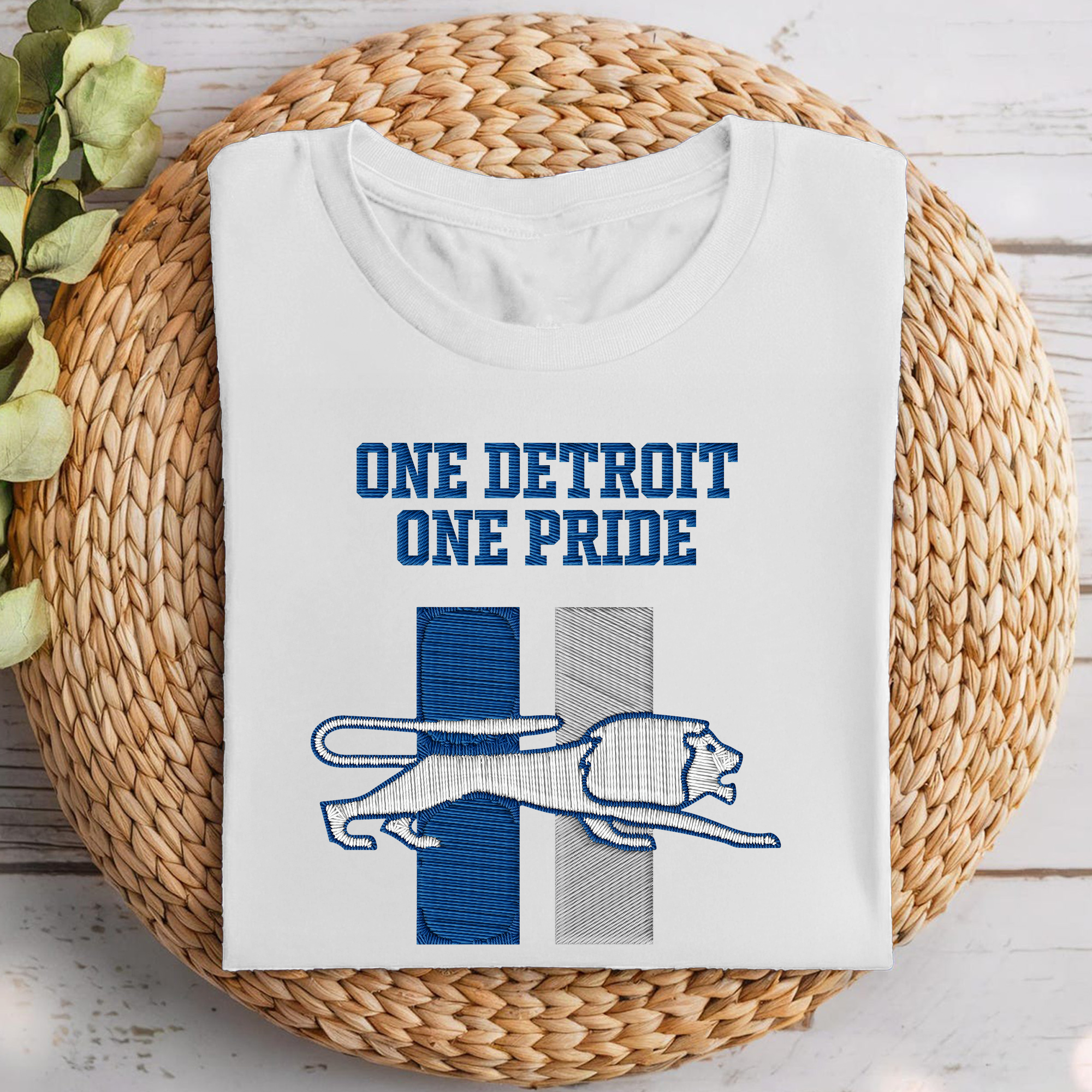 Detroit Lions NFL Embroidered-Look Print Shirt PT68704