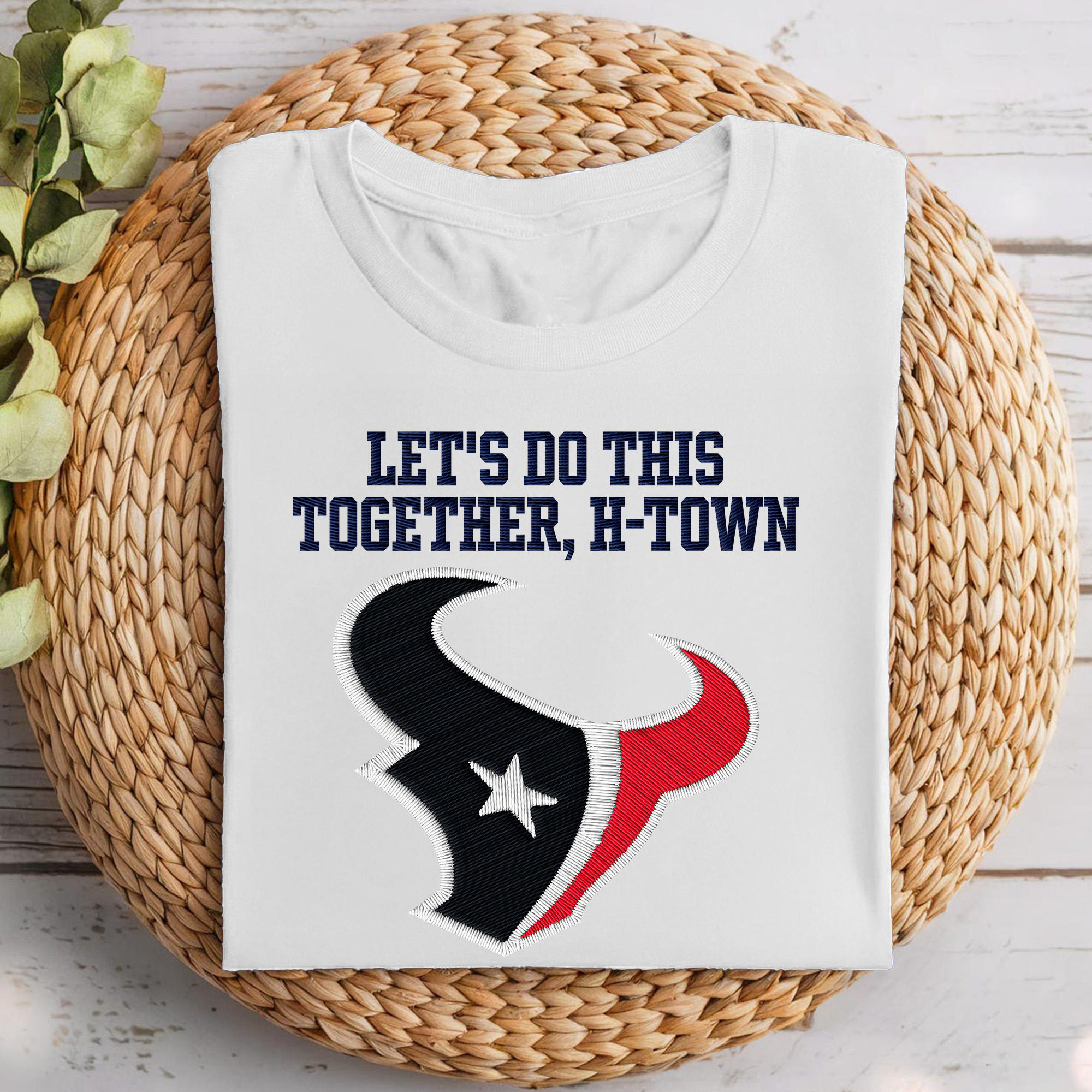 Houston Texans NFL Embroidered-Look Print Shirt PT68674
