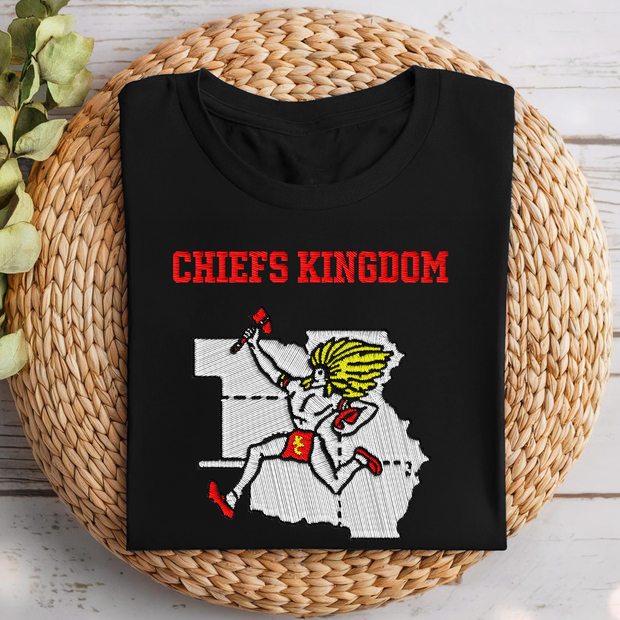 Kansas City Chiefs NFL Embroidered-Look Print Shirt PT68708
