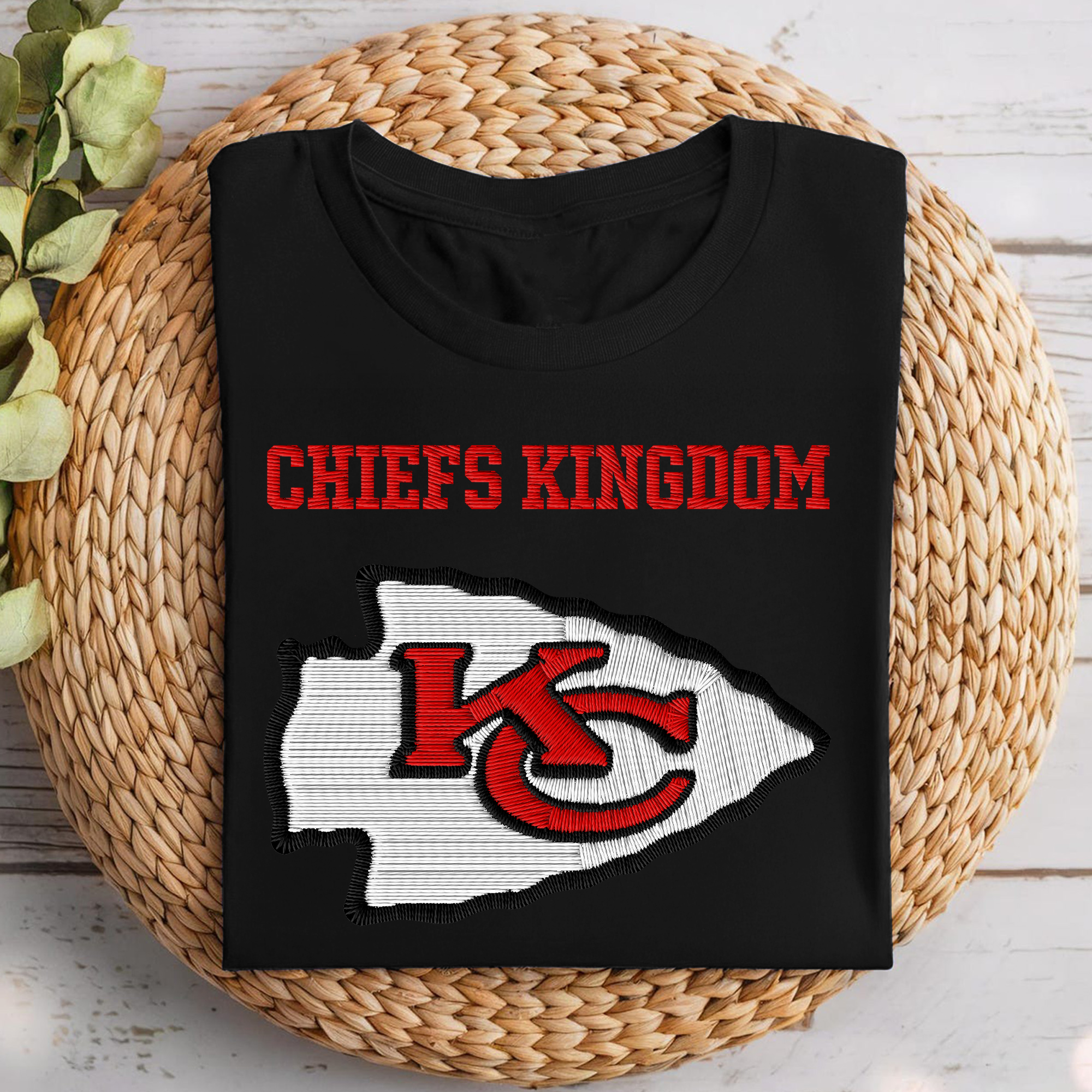 Kansas City Chiefs NFL Embroidered-Look Print Shirt PT68677